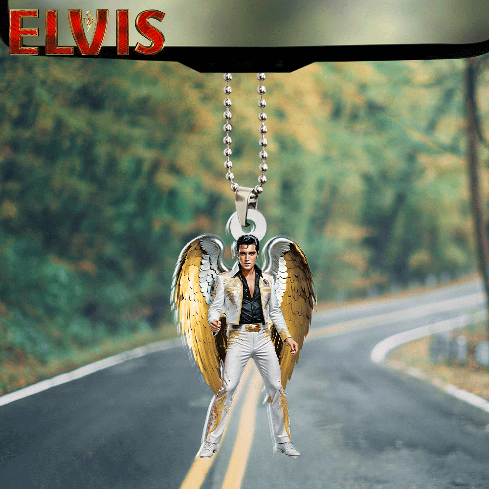 Elvis Presley Custom Shape 2-sided Acrylic Car Ornament Gift