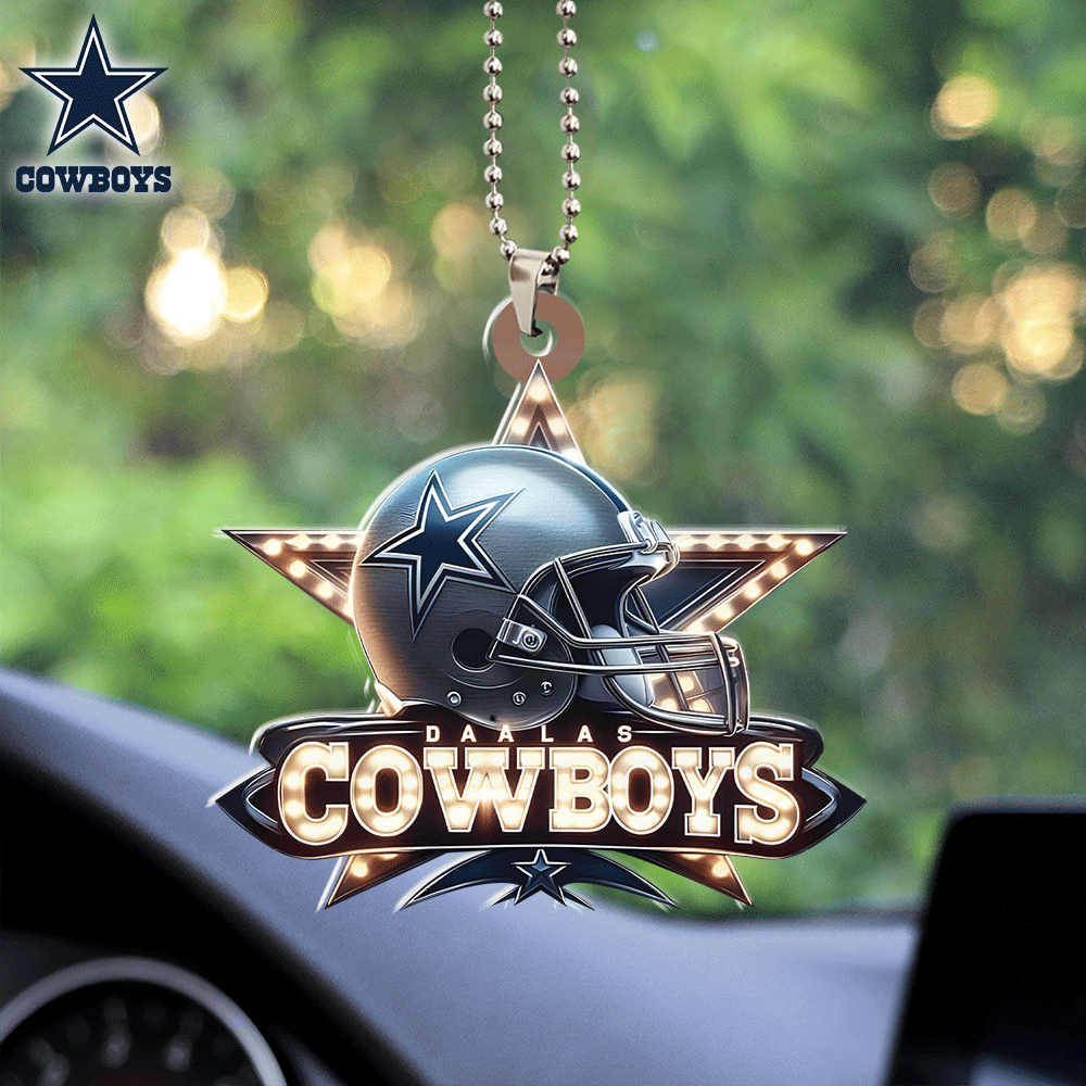 Dallas Cowboys Custom Shape 2-sided Acrylic Car Ornament Gift