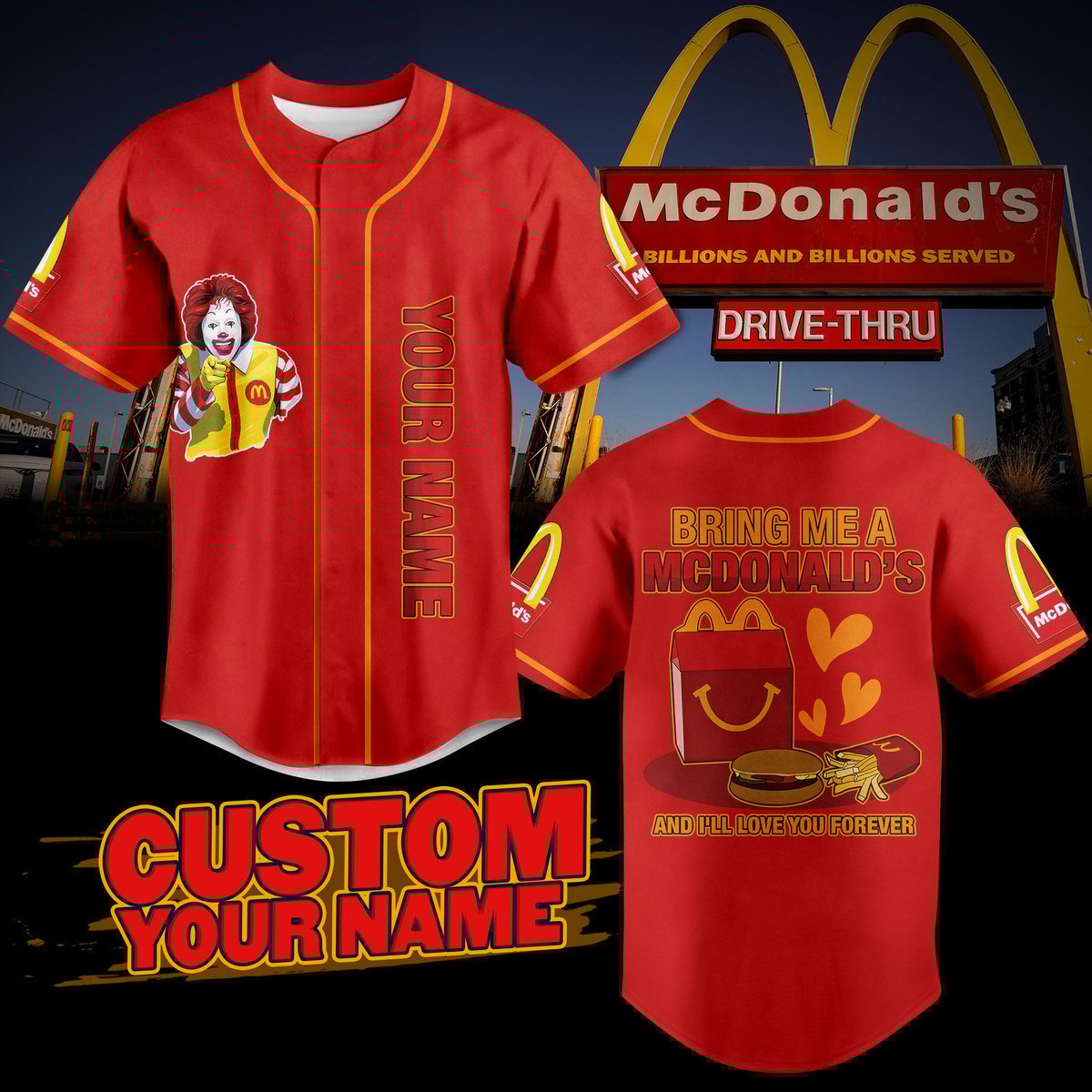 McDonald Baseball Jersey For Men Women And Kids Gift McDonald Baseball Jersey For Men Women And Kids Gift