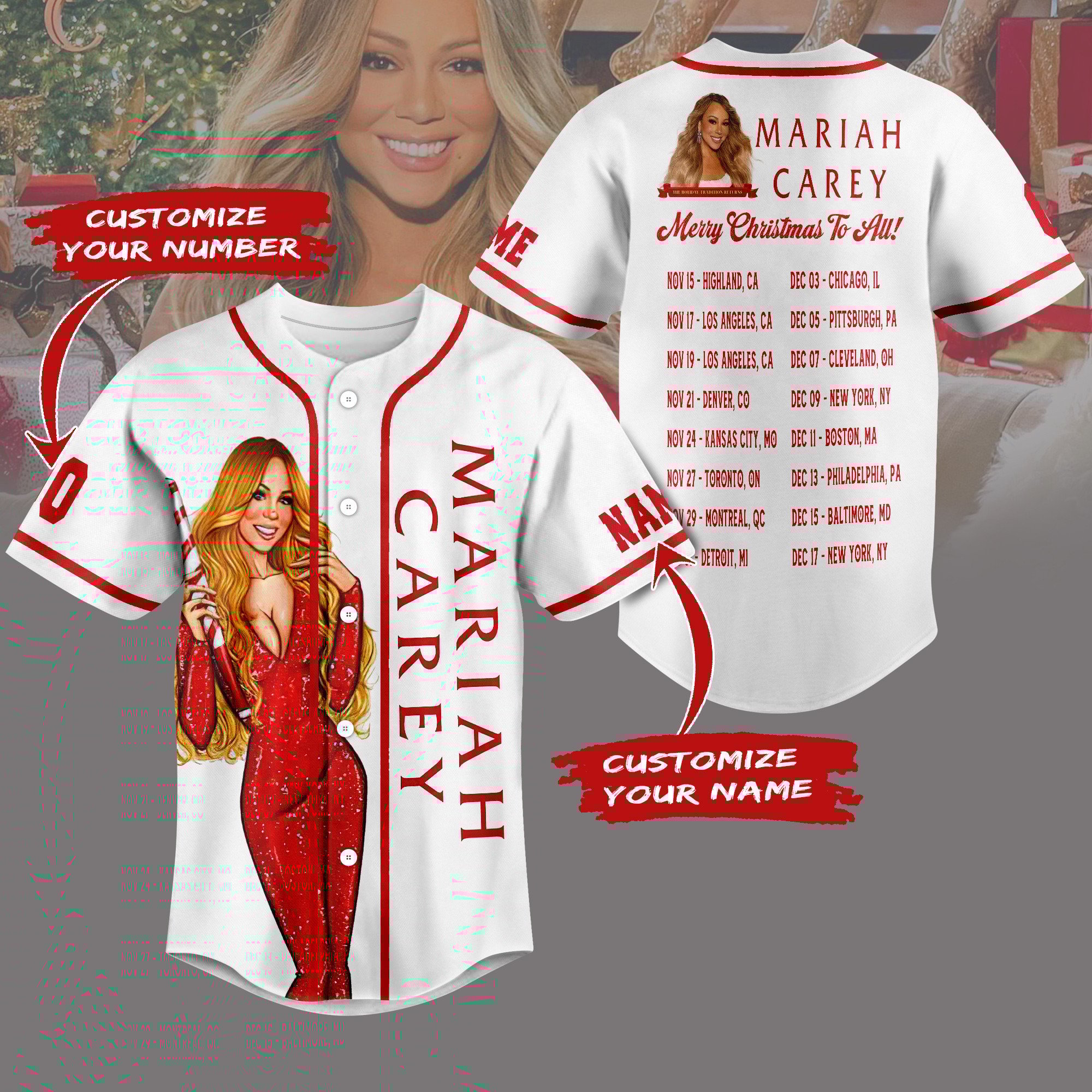 Mariah Carey Baseball Jersey For Men Women And Kids Gift