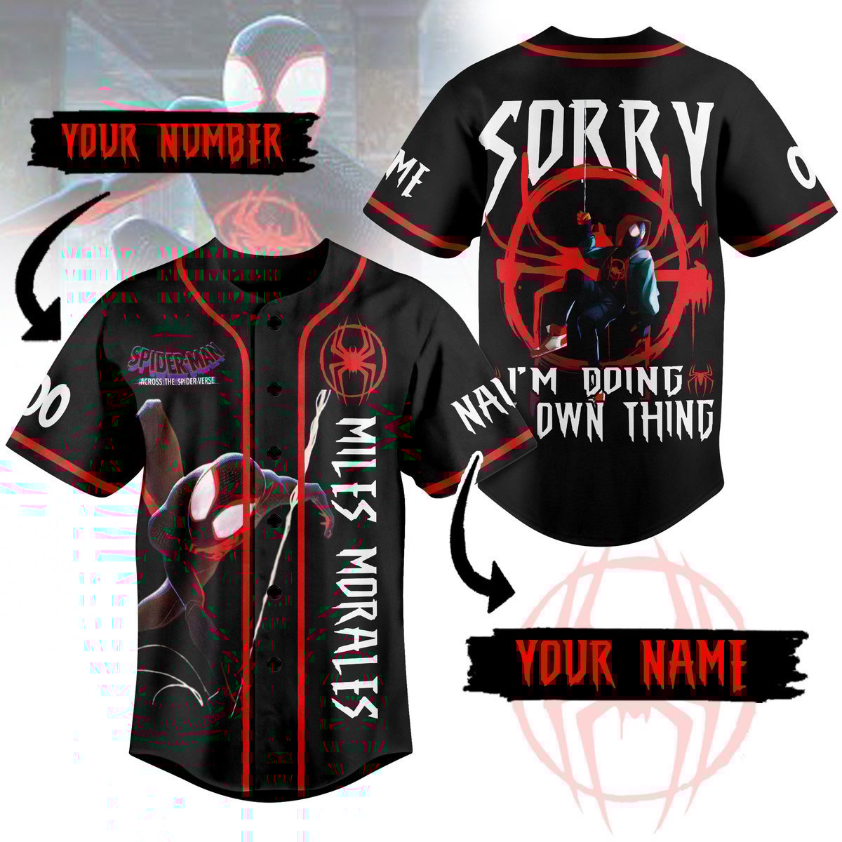 Miles Morales Baseball Jersey For Men Women And Kids Gift
