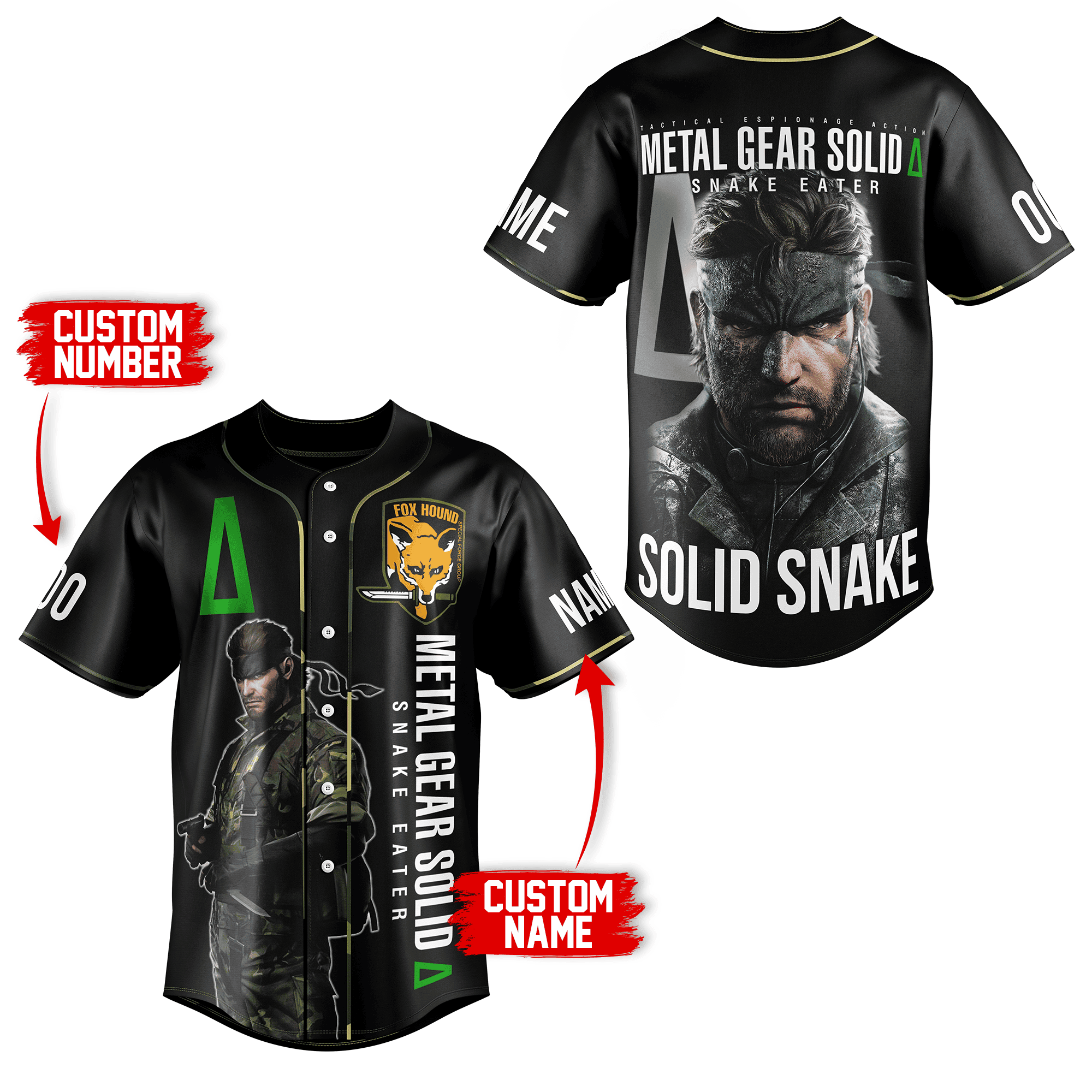 Metal Gear Solid Gift Snake Eater Baseball Jersey For Men Women And Kids Gift