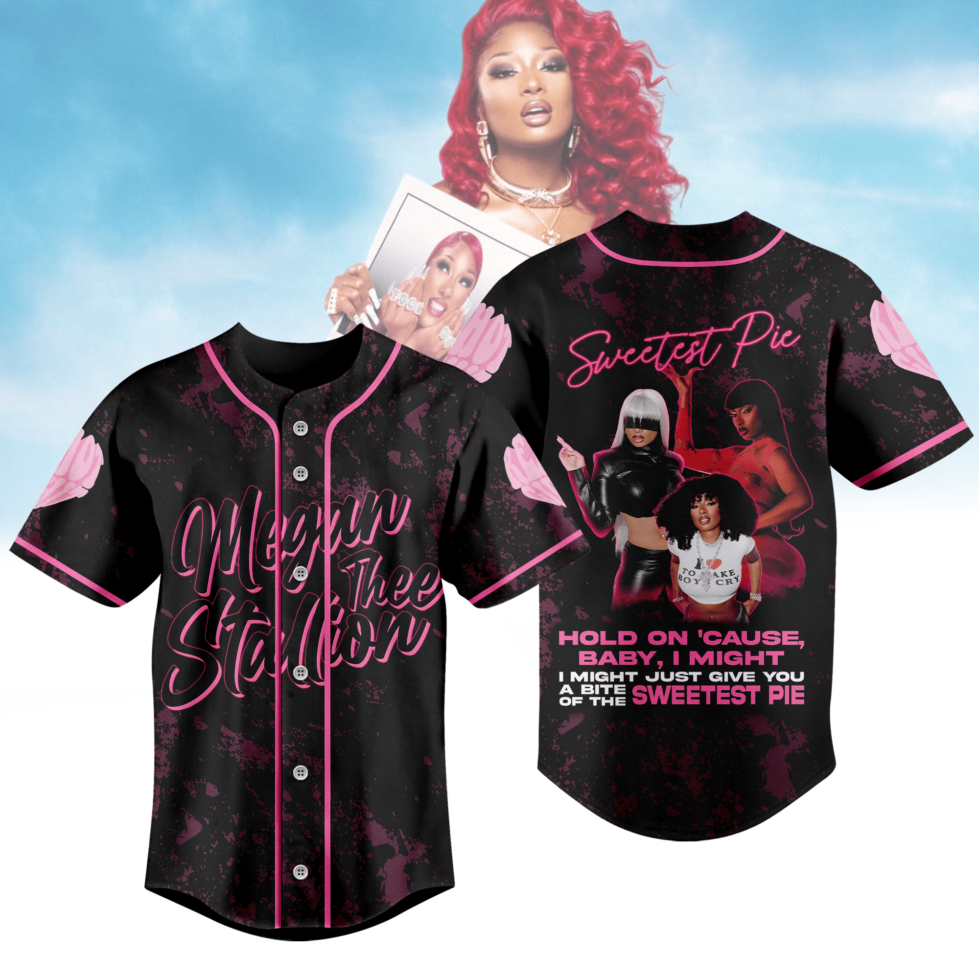 Megan Thee Stallion Baseball Jersey For Men Women And Kids Gift