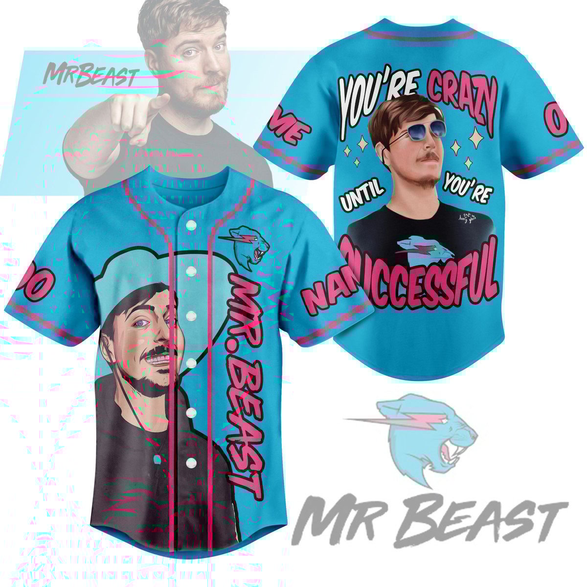 MrBeast Baseball Jersey For Men Women And Kids Gift
