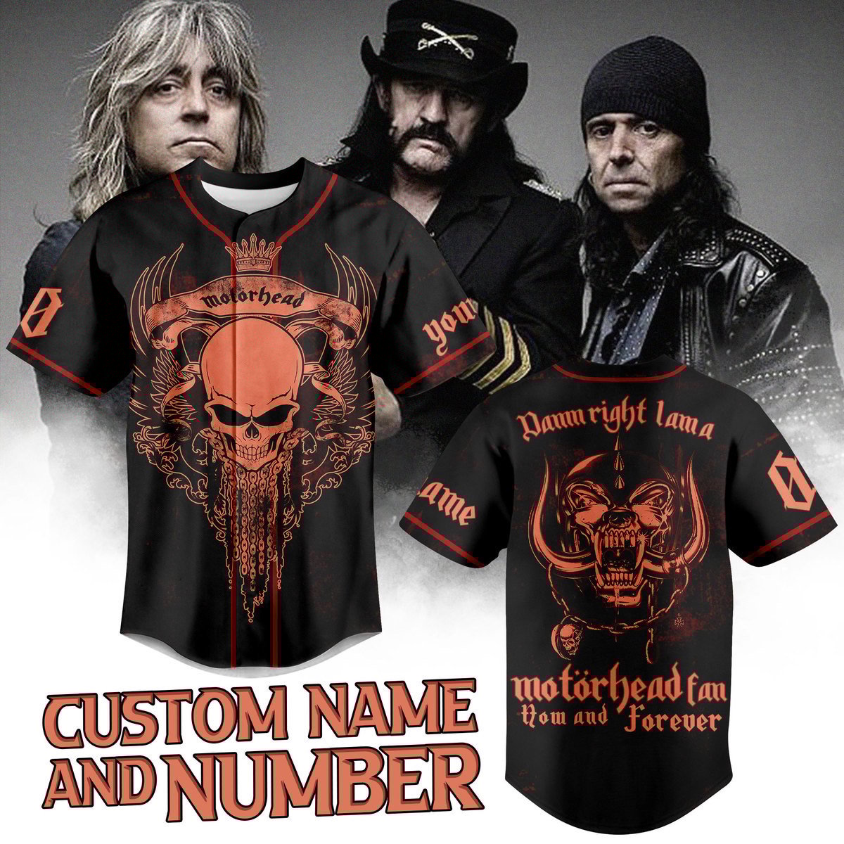 Motorhead Baseball Jersey For Men Women And Kids Gift