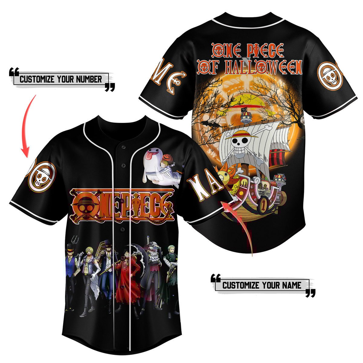 One Piece Baseball Jersey For Men Women And Kids Gift