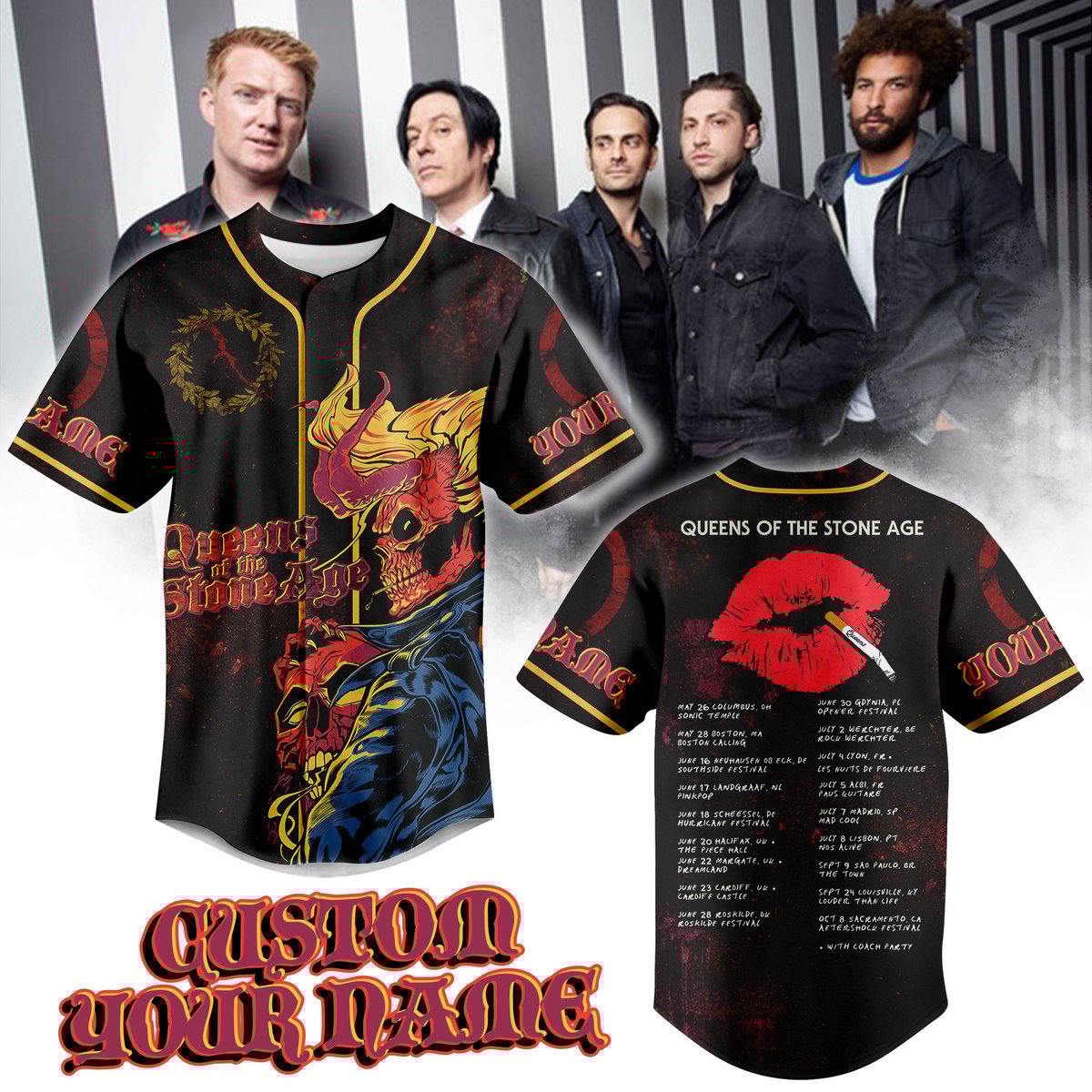 Queens of the Stone Age Baseball Jersey For Men Women And Kids Gift