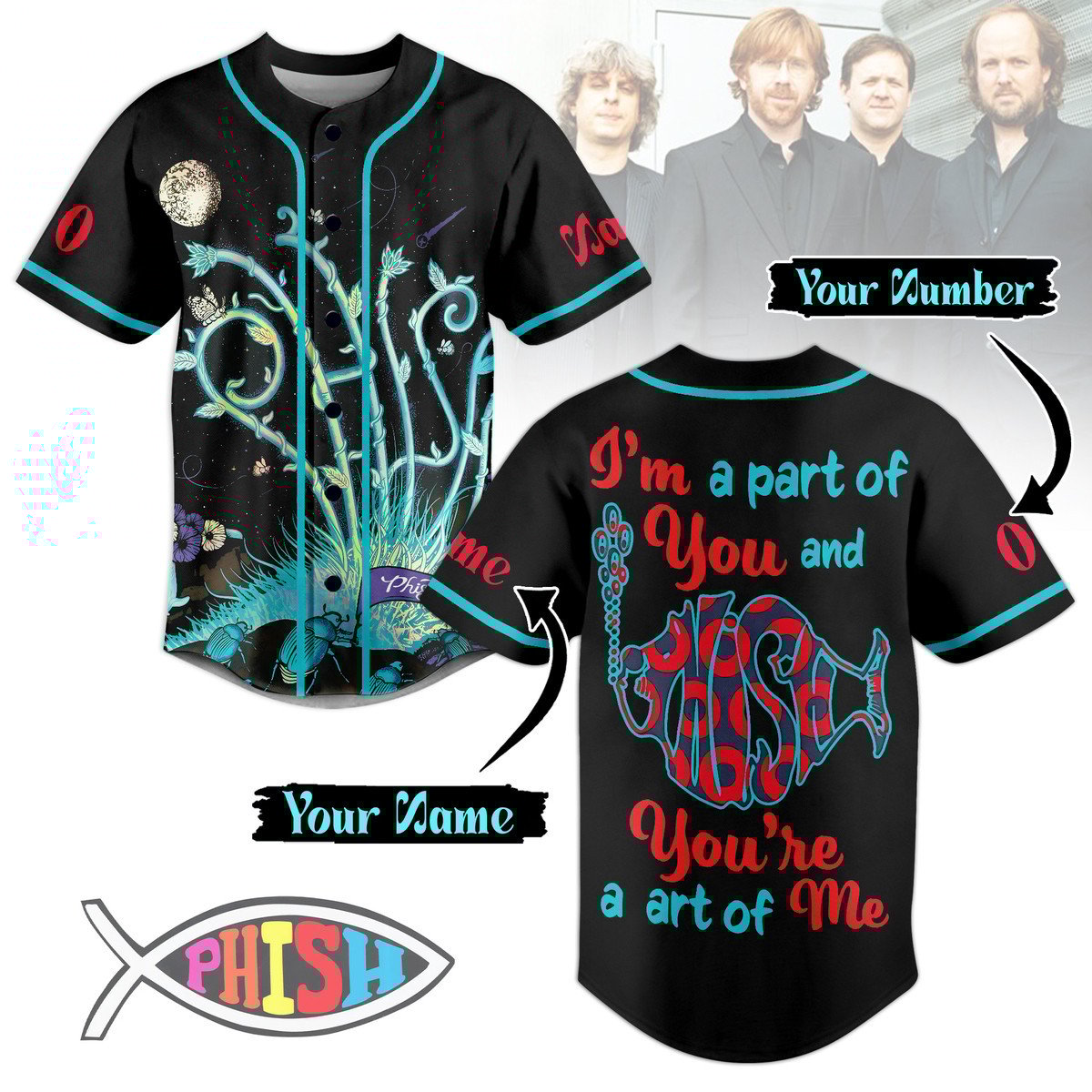 Phish Baseball Jersey For Men Women And Kids Gift