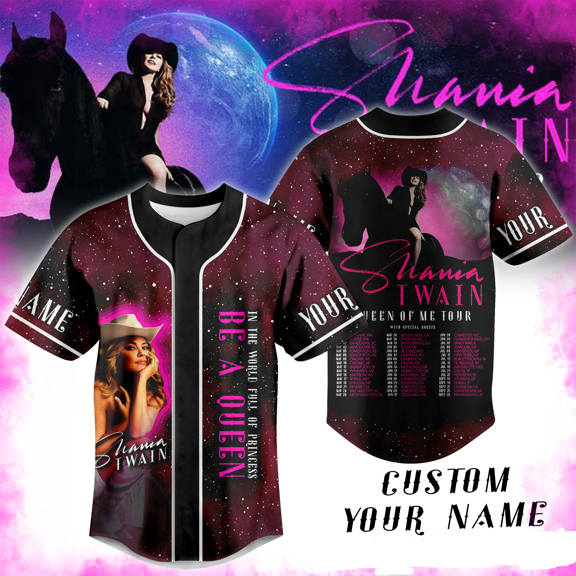 Shania Twain Baseball Jersey For Men Women And Kids Gift