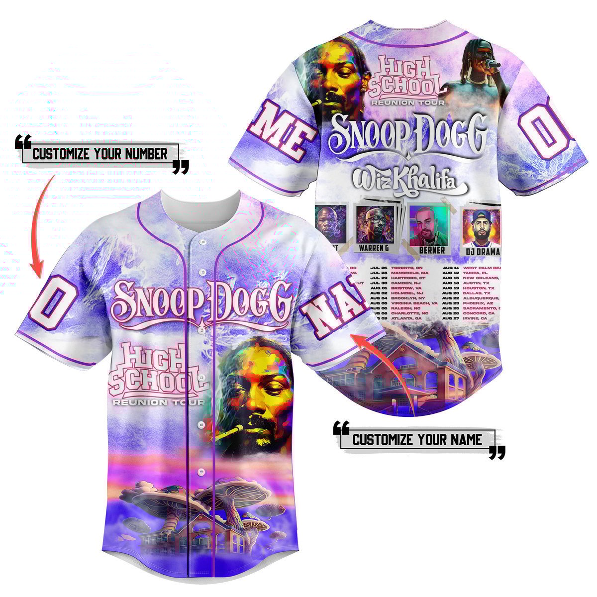 Snoop Dogg Baseball Jersey For Men Women And Kids Gift