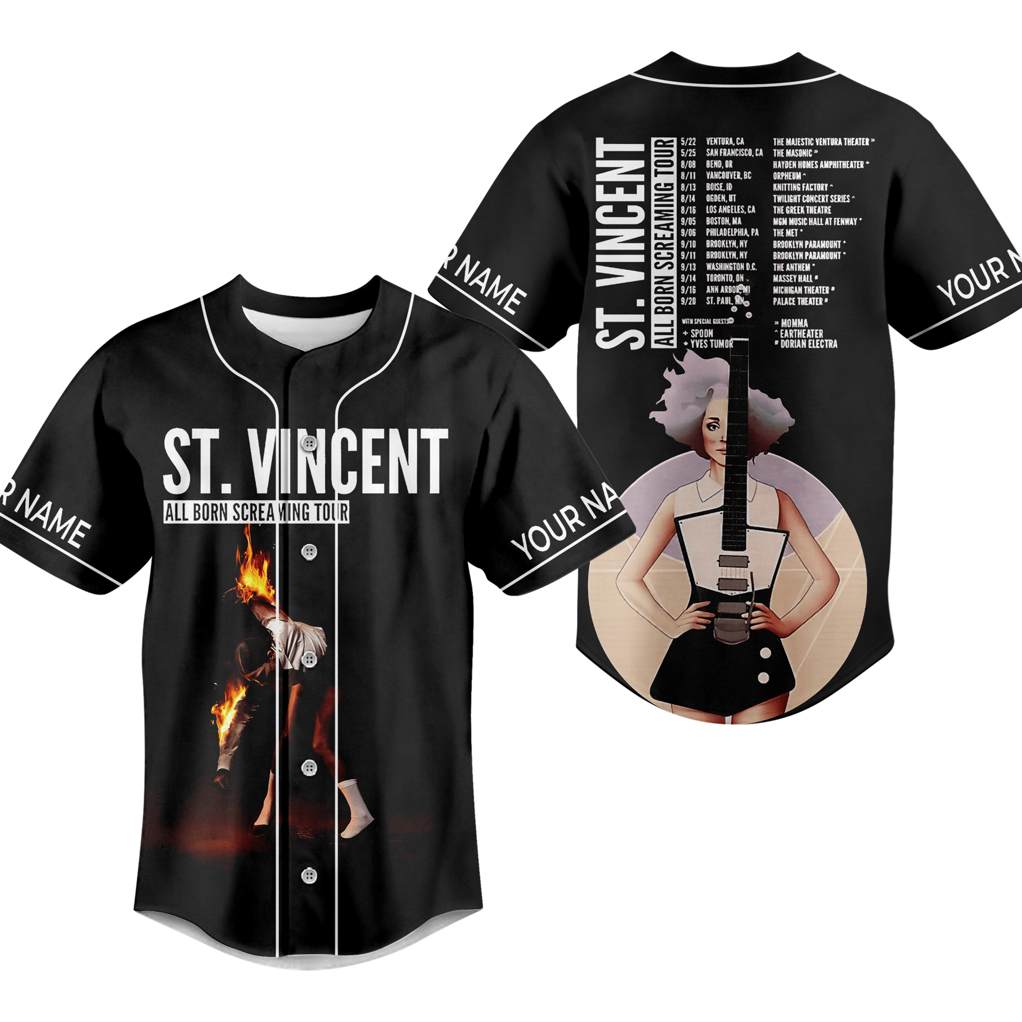 St. Vincent All Born Screaming Tour Baseball Jersey For Men Women And Kids Gift