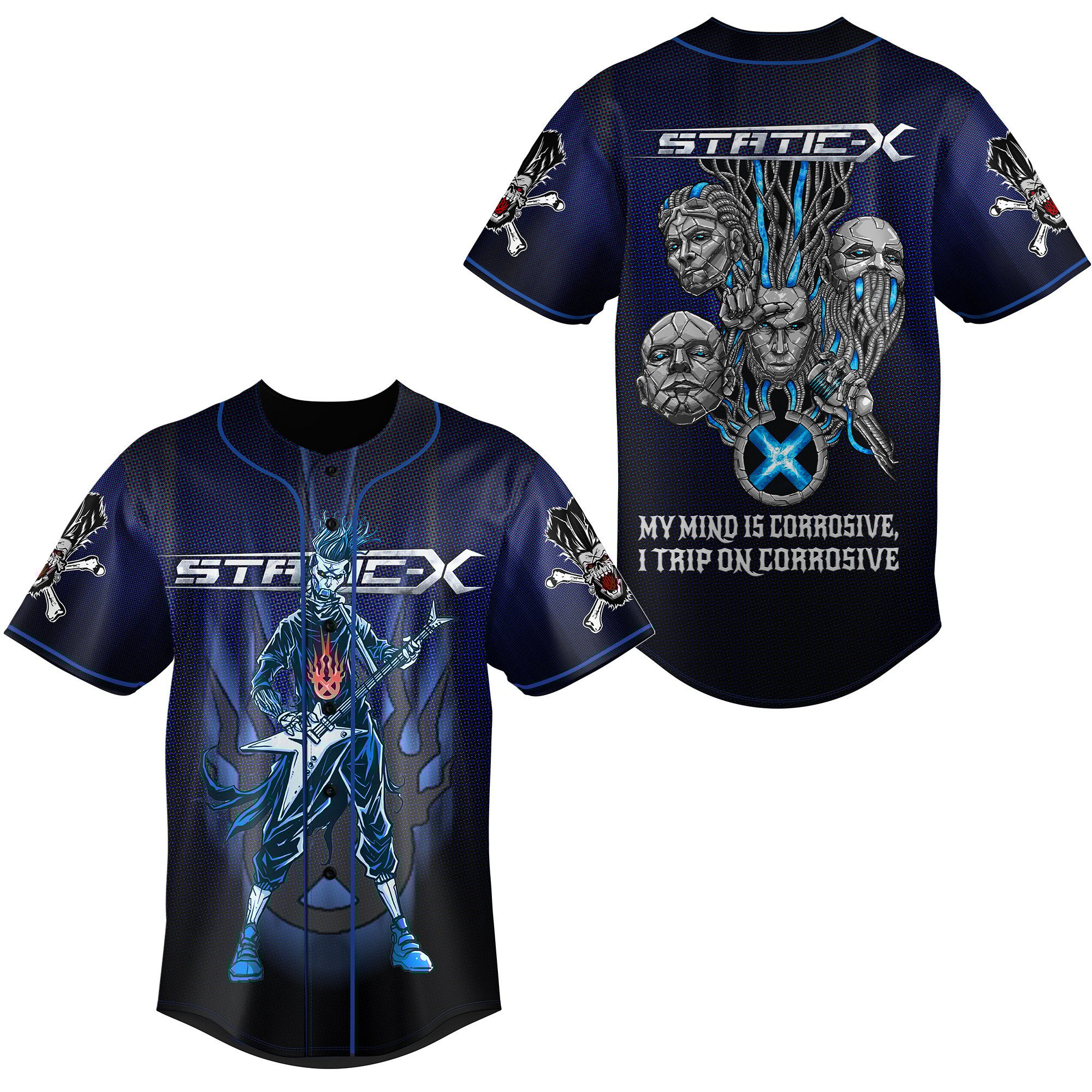 Static-X Baseball Jersey For Men Women And Kids Gift