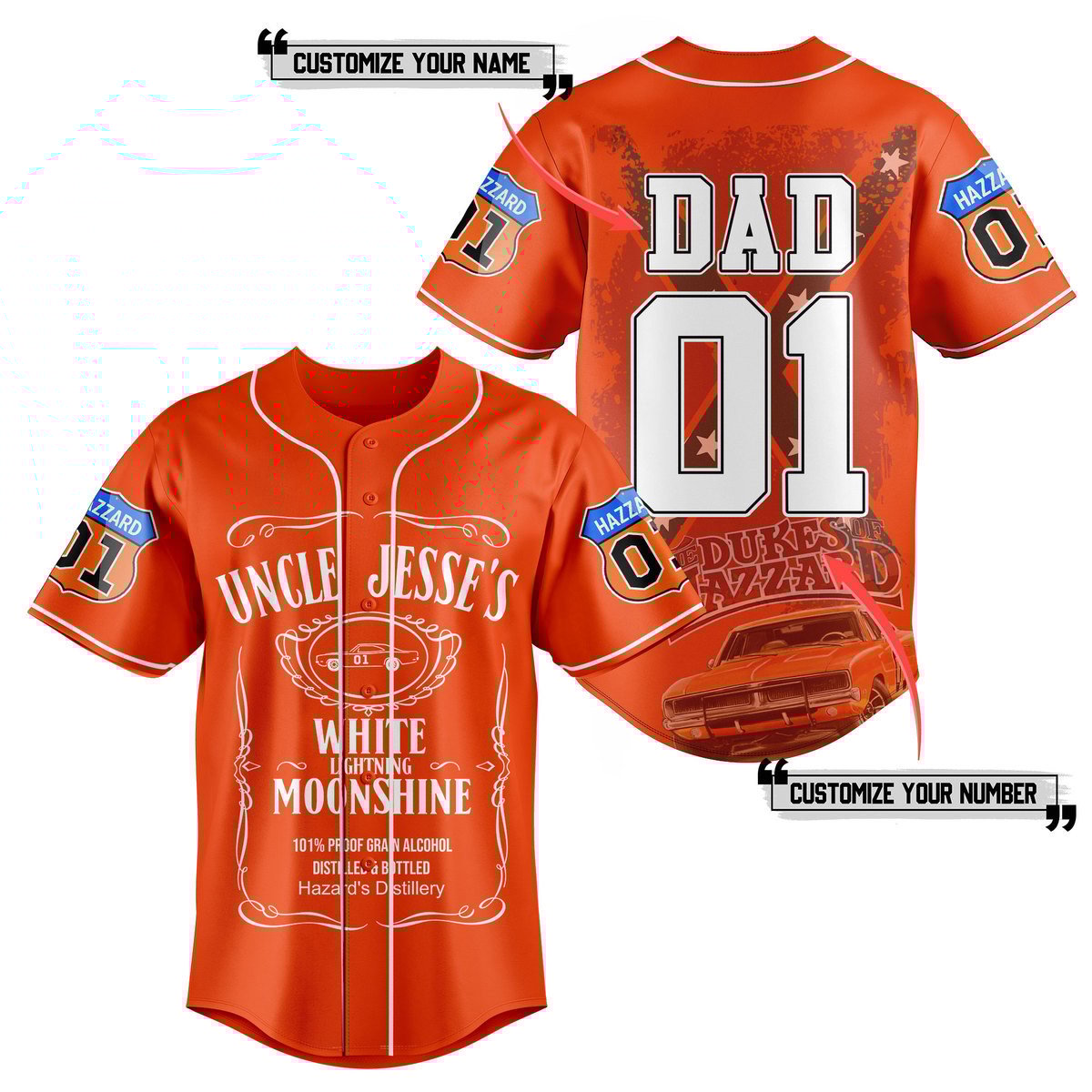 The Dukes of Hazzard Baseball Jersey For Men Women And Kids Gift