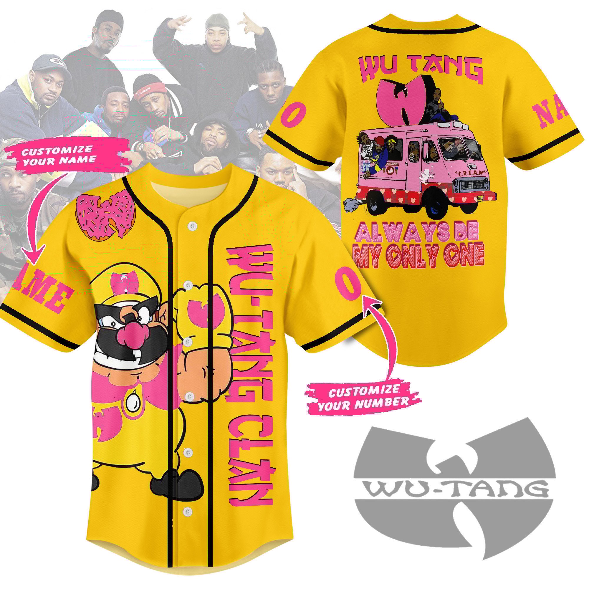 Wu Tang Clan Baseball Jersey For Men Women And Kids Gift