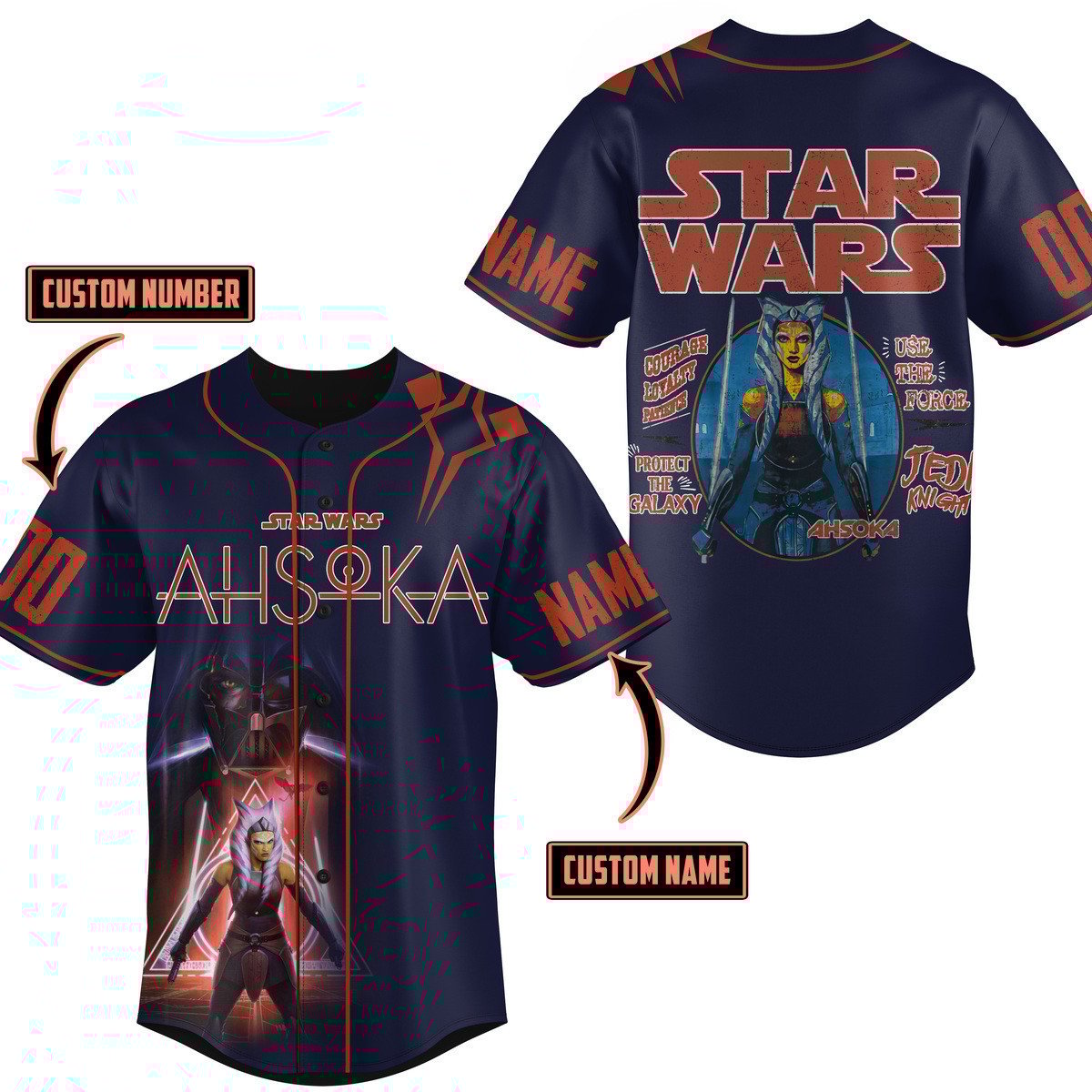 Ahsoka Baseball Jersey For Men Women And Kids Gift