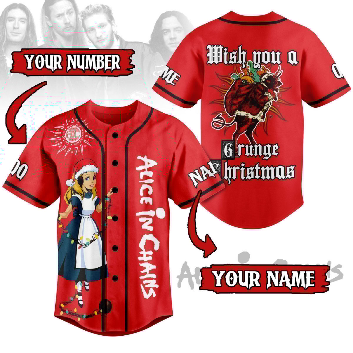 Alice In Chains Baseball Jersey For Men Women And Kids Gift