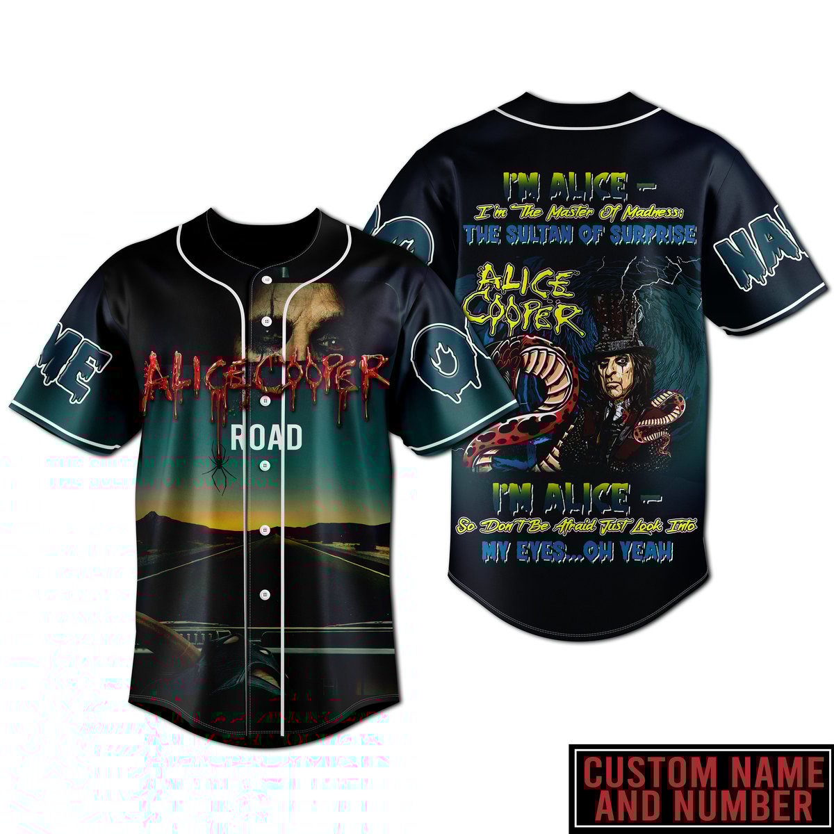 Alice Cooper Baseball Jersey For Men Women And Kids Gift
