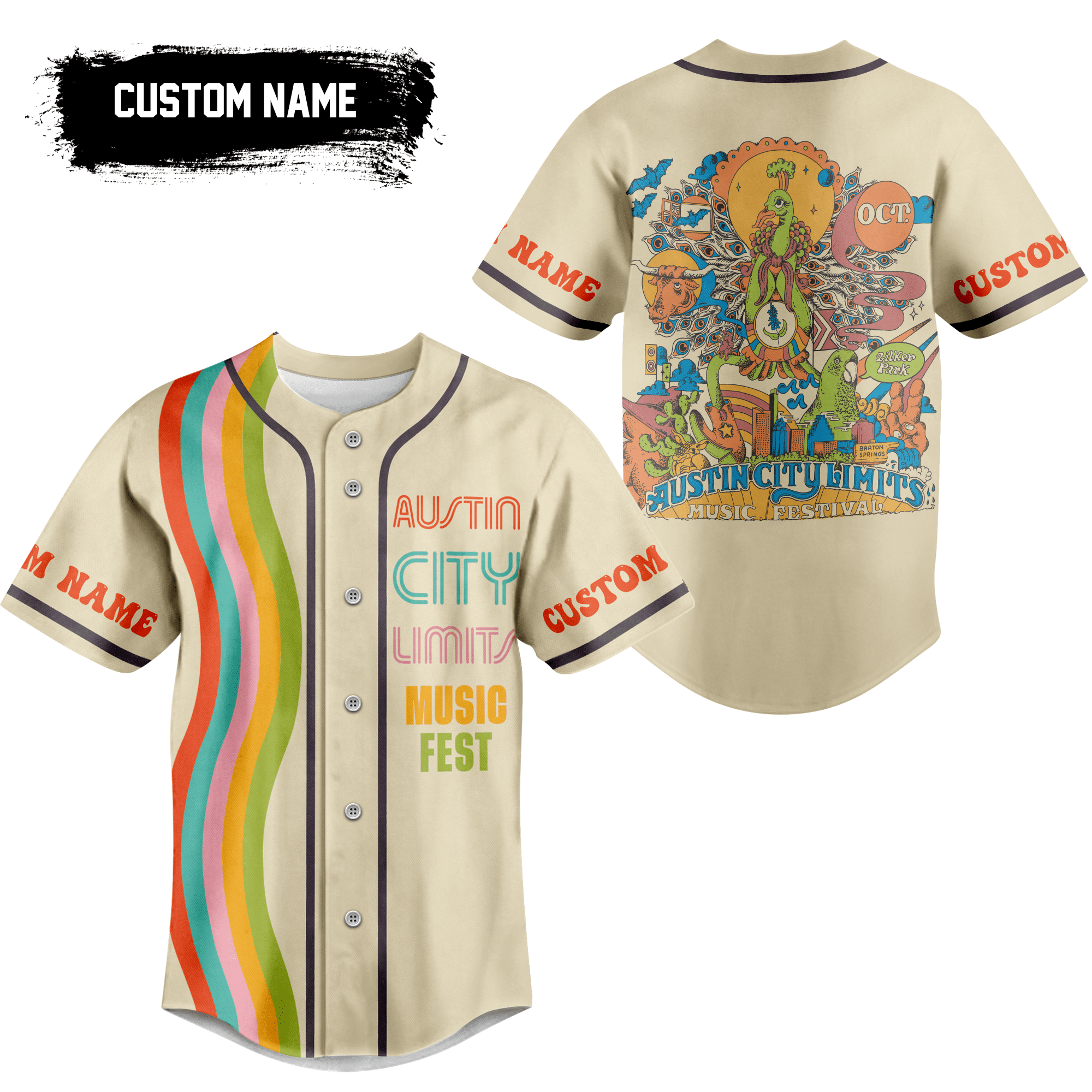 Austin City Limits Music Festival Baseball Jersey For Men Women And Kids Gift