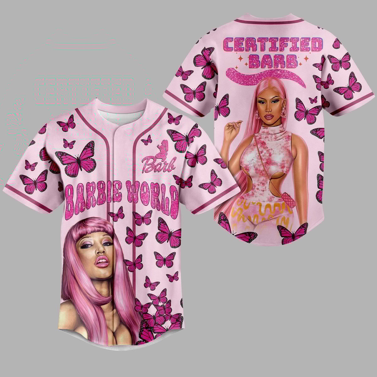 Barbie World Certified Barb Baseball Jersey For Men Women And Kids Gift