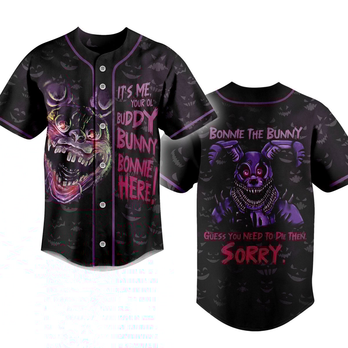 Bonnie the Bunny Baseball Jersey For Men Women And Kids Gift
