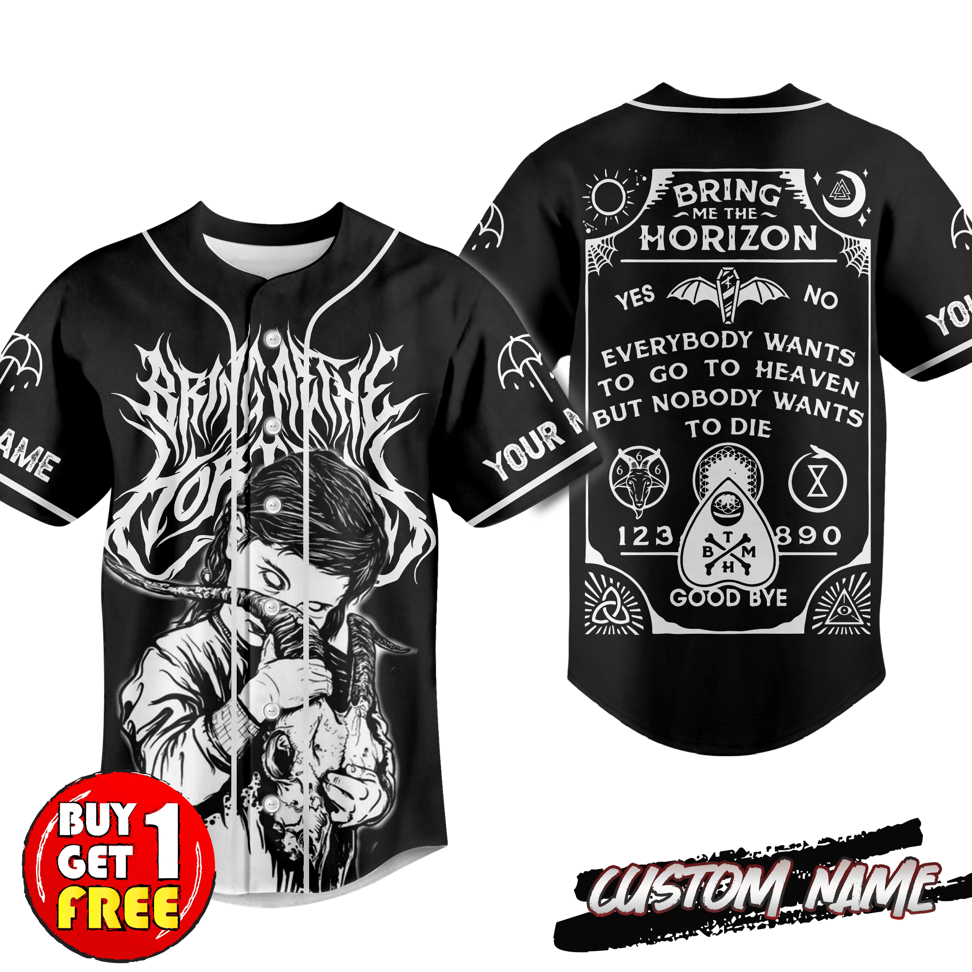 Bring Me The Horizon Baseball Jersey For Men Women And Kids Gift
