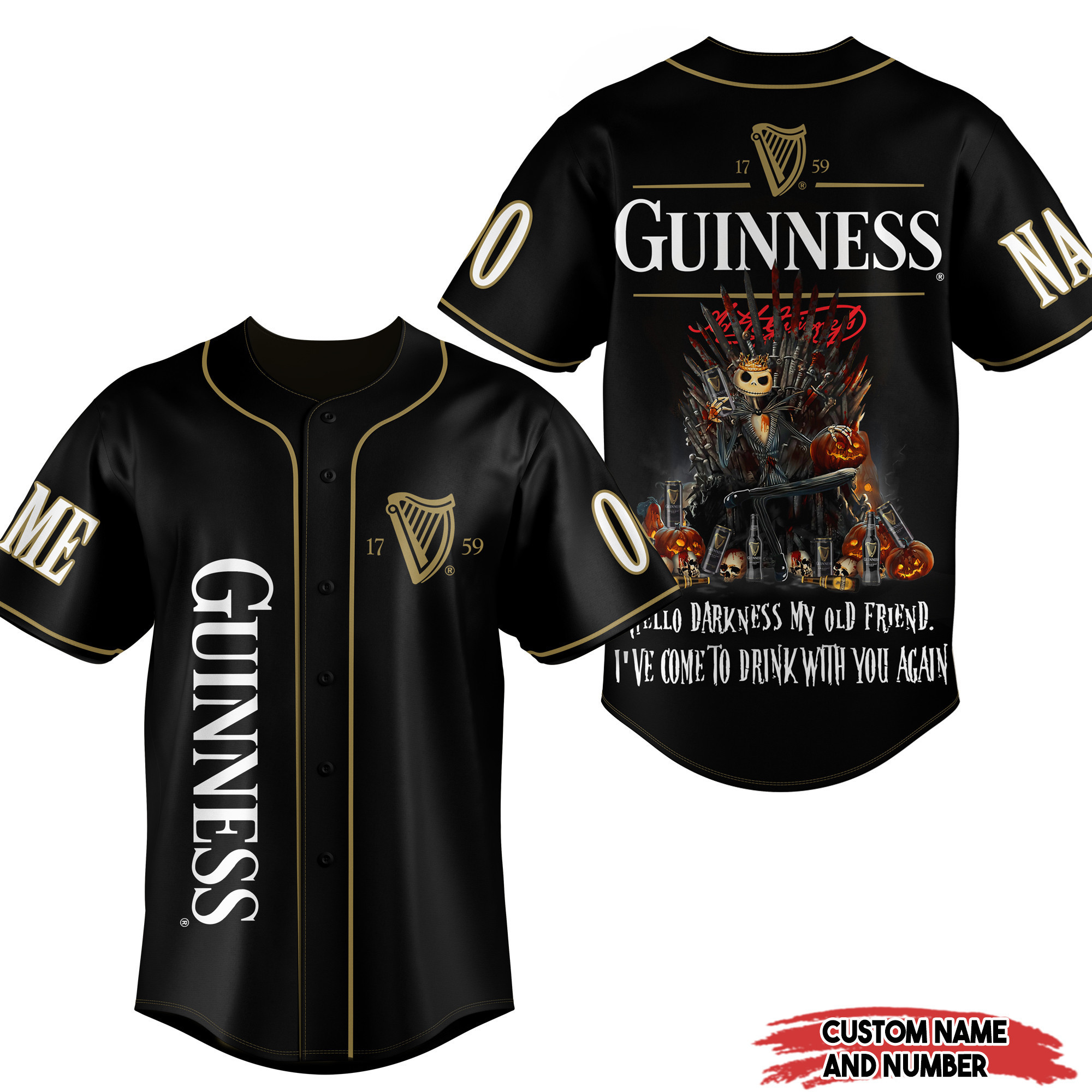 Guinness Baseball Jersey For Men Women And Kids Gift