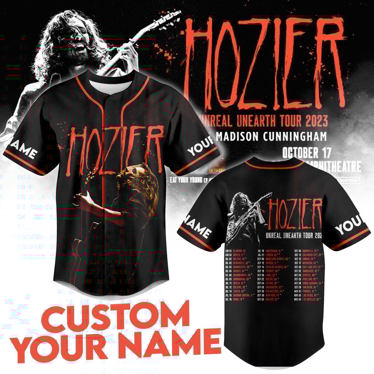 Hozier Baseball Jersey For Men Women And Kids Gift