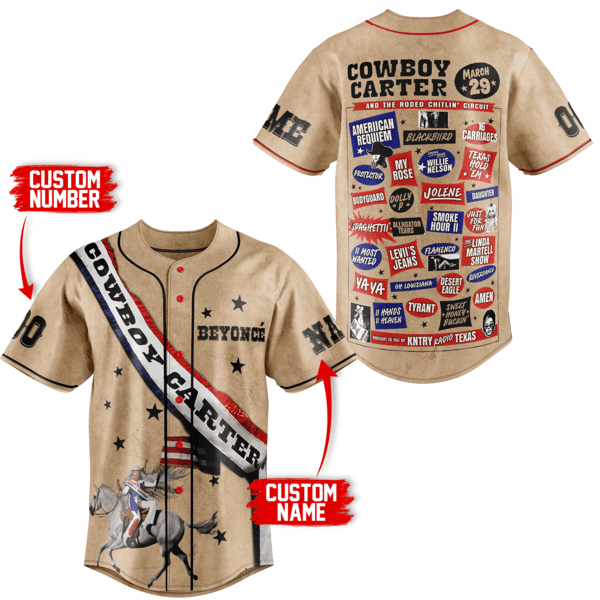 Cowboy Carter Baseball Jersey For Men Women And Kids Gift