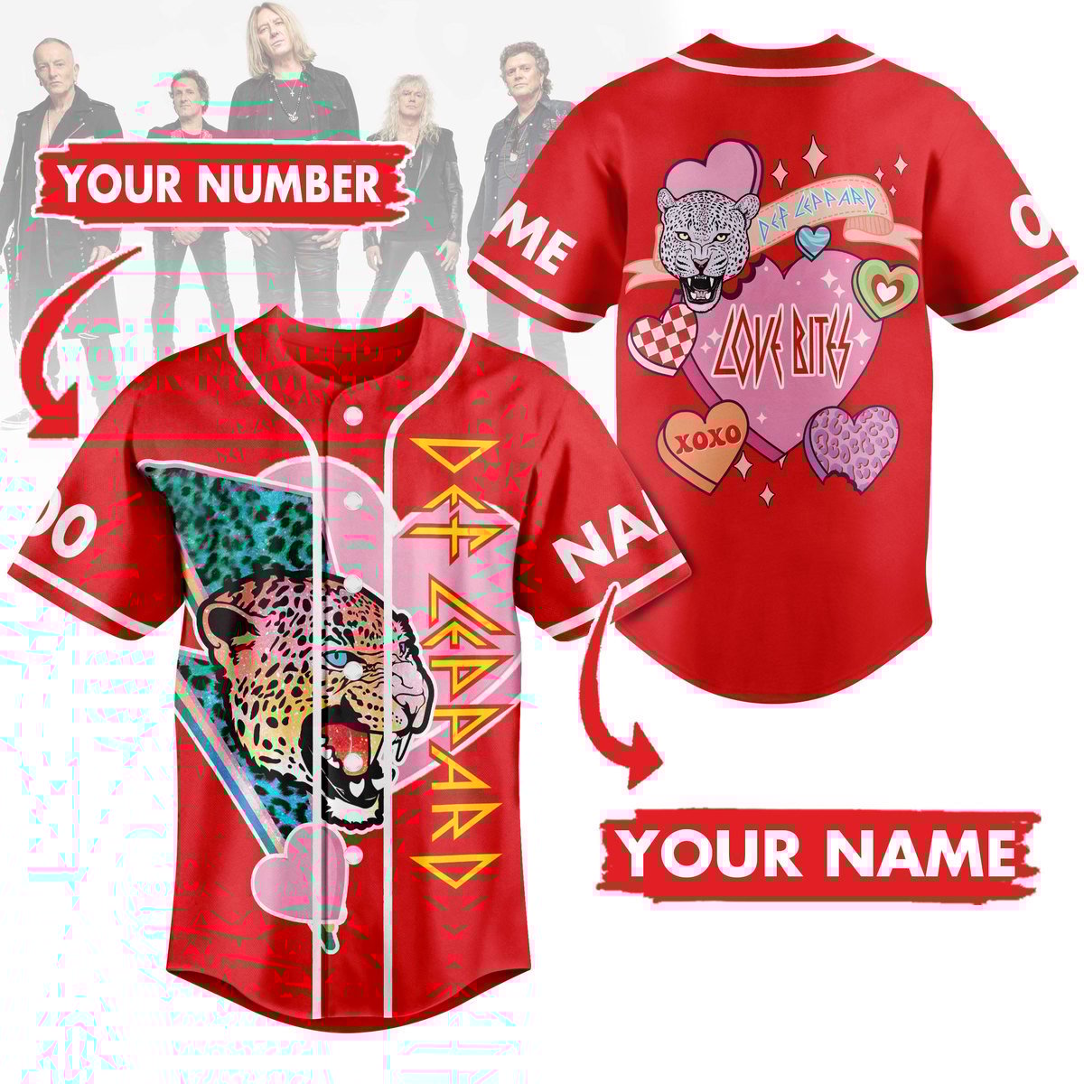 Def Leppard Baseball Jersey For Men Women And Kids Gift