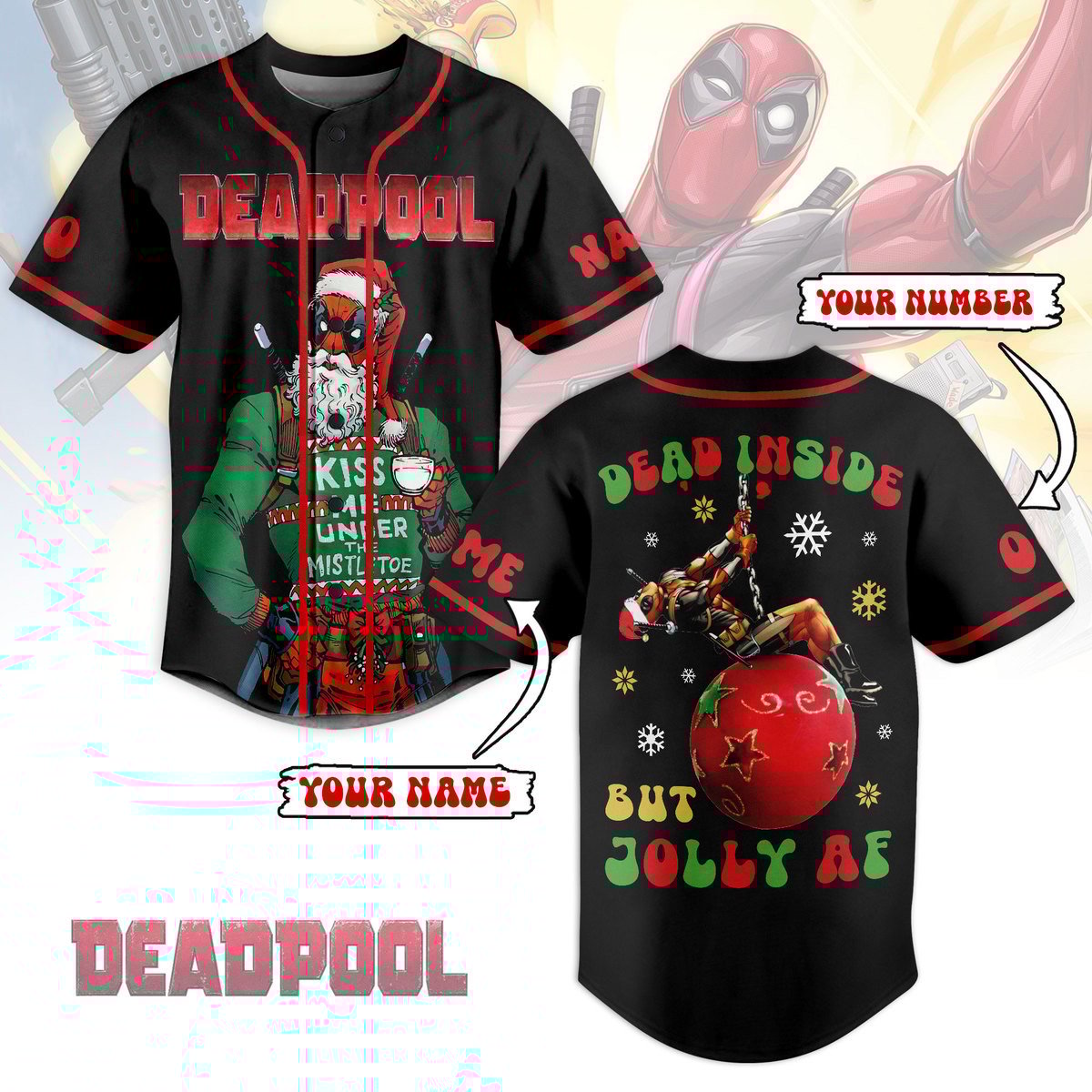 Deadpool Baseball Jersey For Men Women And Kids Gift
