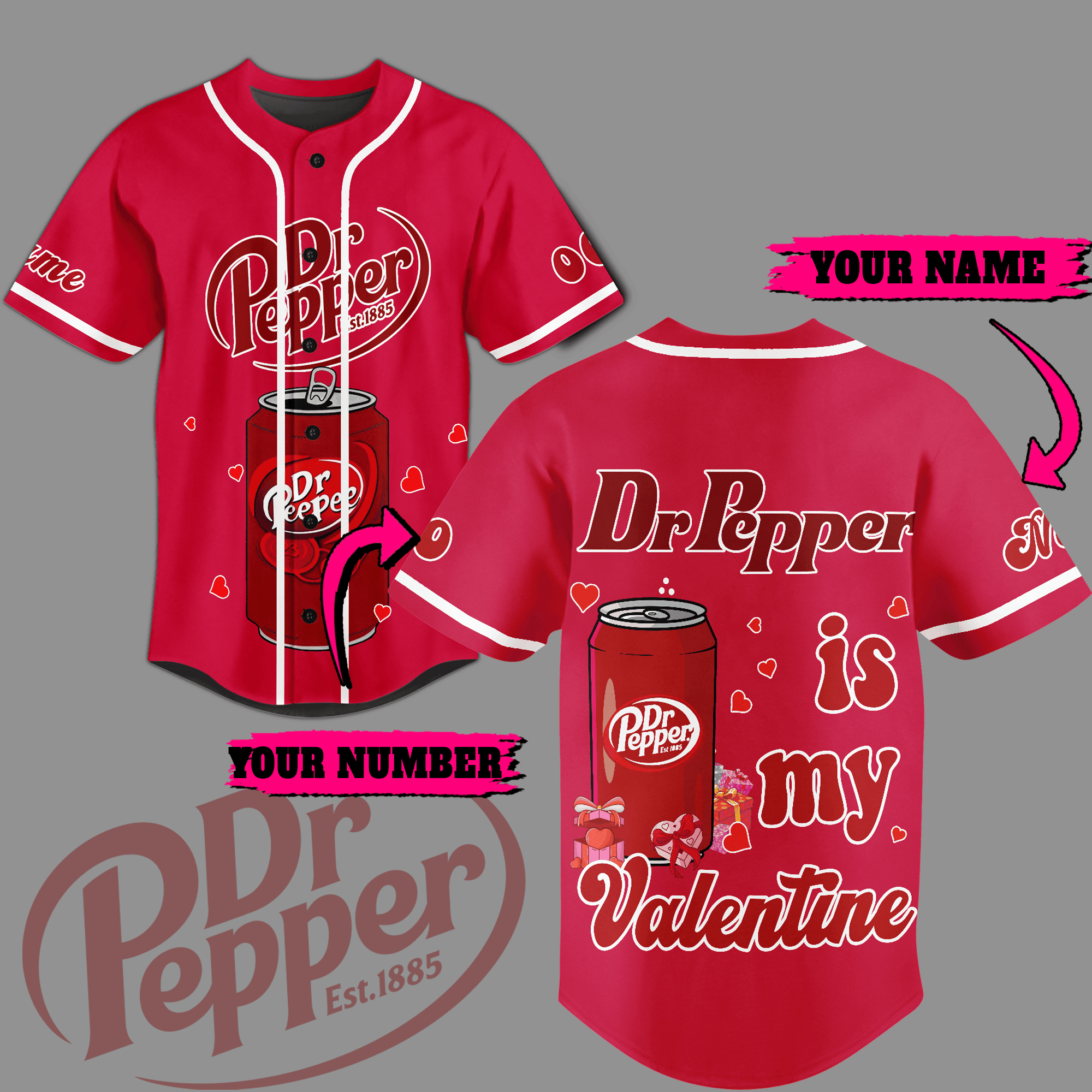 Dr Pepper Baseball Jersey For Men Women And Kids Gift