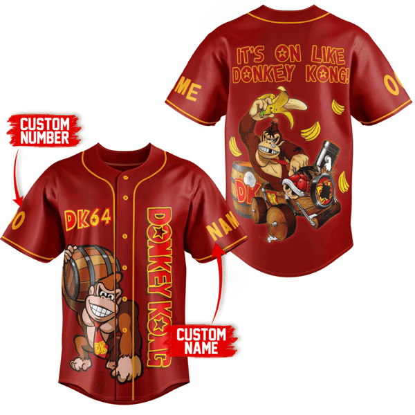 Donkey Kong Gift Baseball Jersey For Men Women And Kids Gift