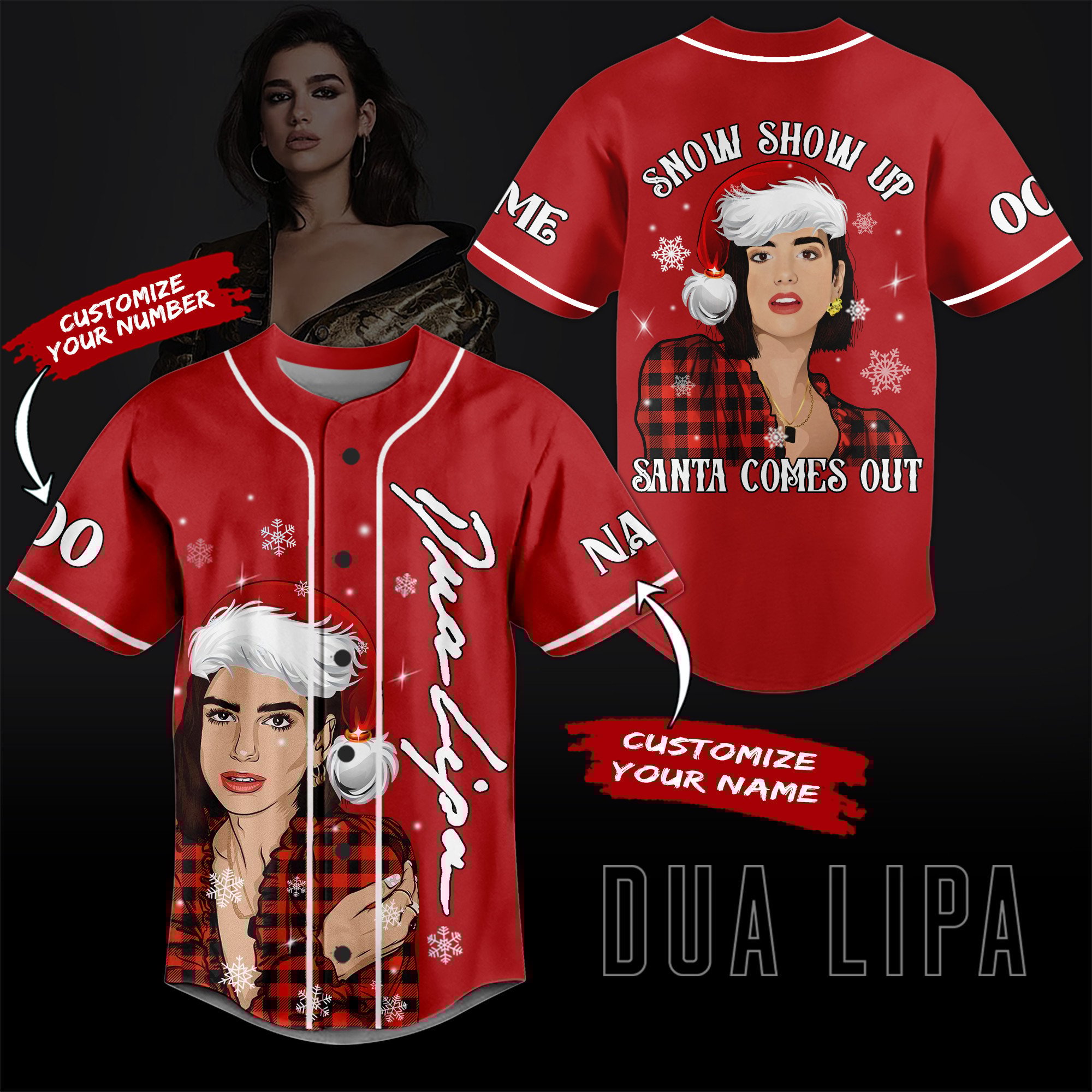 Dua Lipa Baseball Jersey For Men Women And Kids Gift