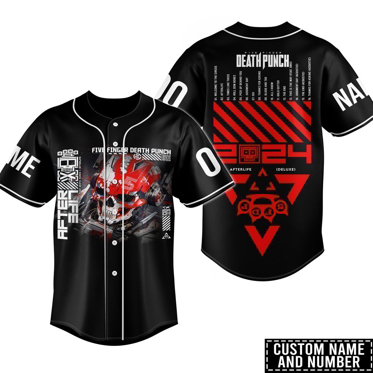 Five Finger Death Punch Baseball Jersey For Men Women And Kids Gift