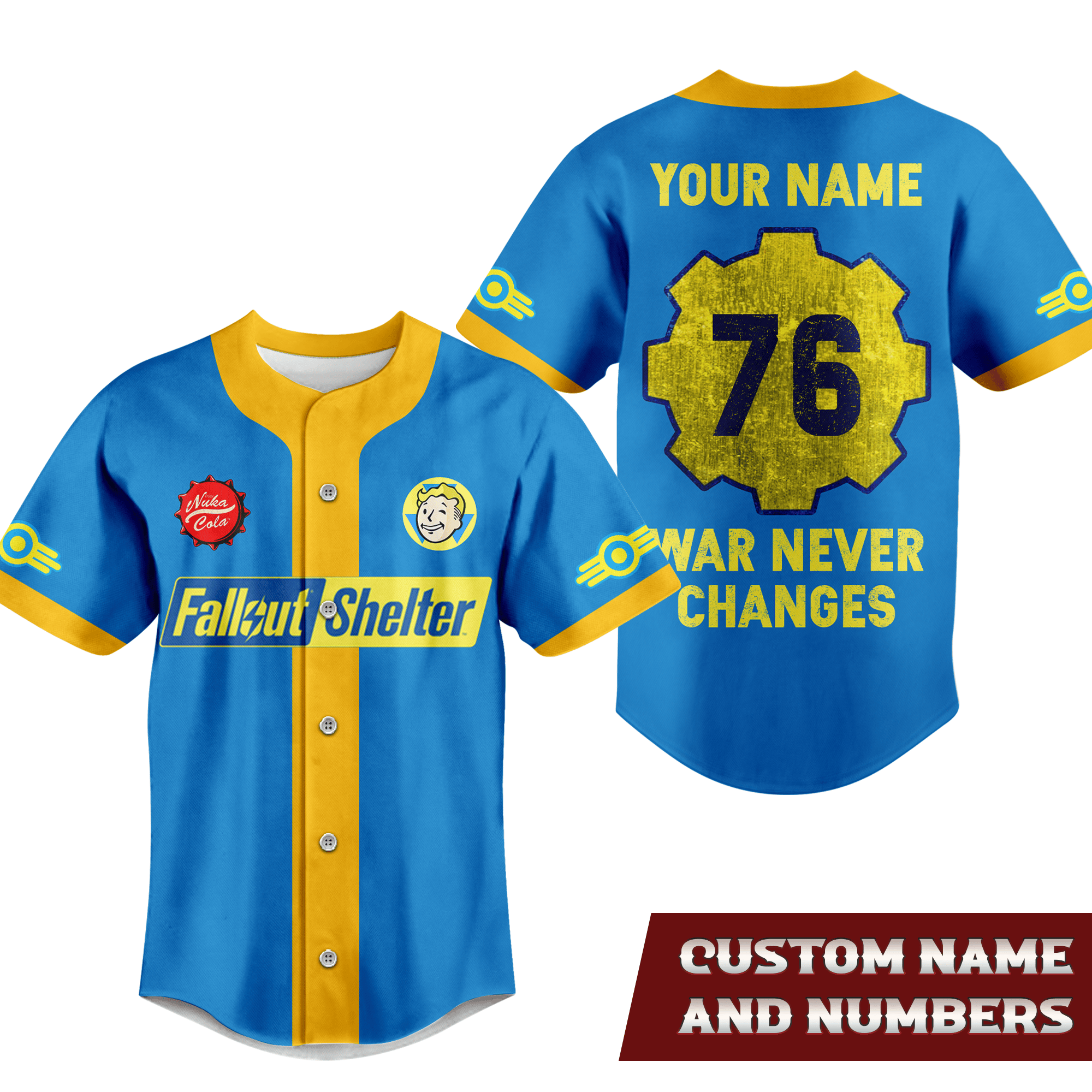 Fallout Shelter War Never Changes Baseball Jersey For Men Women And Kids Gift