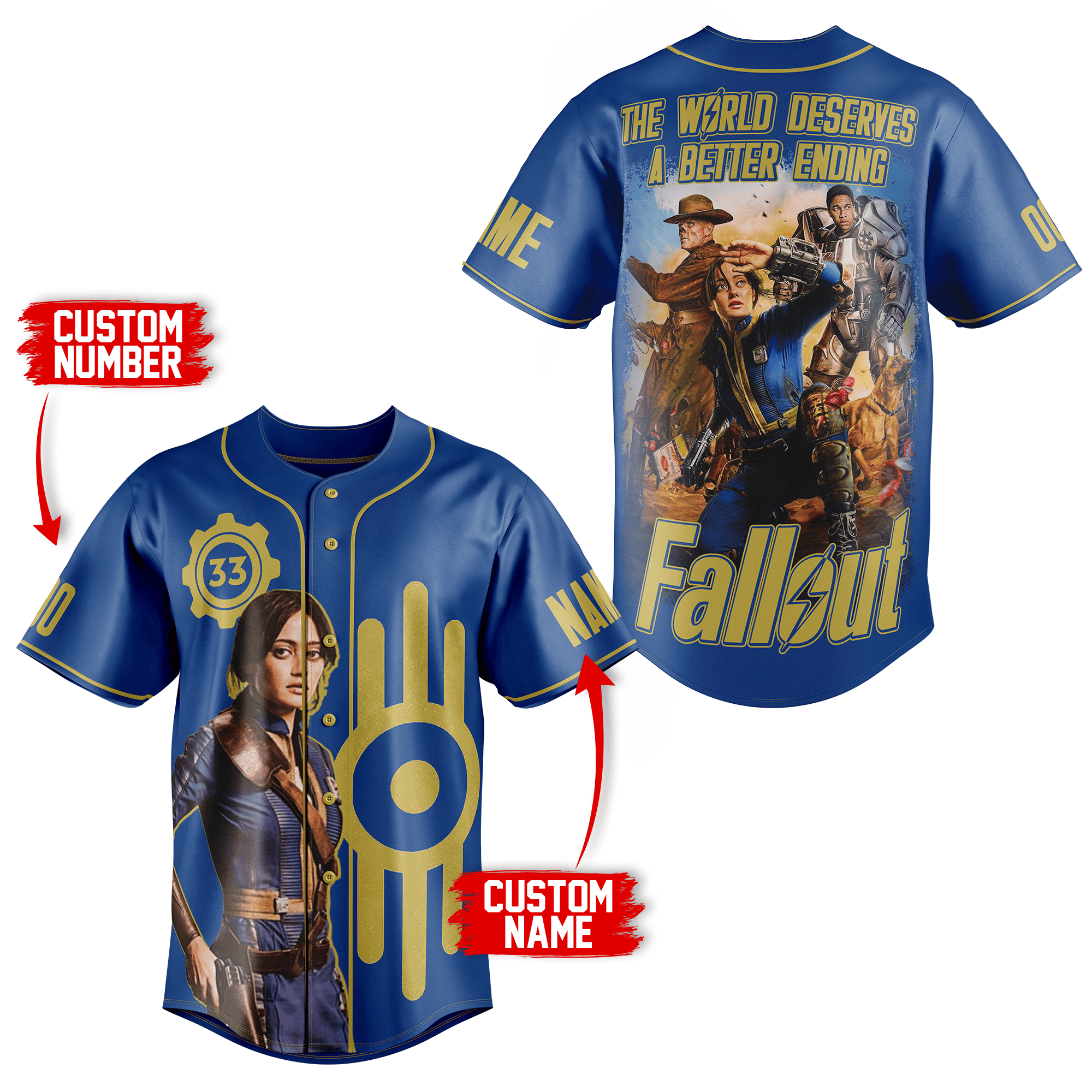 Fallout Baseball Jersey For Men Women And Kids Gift