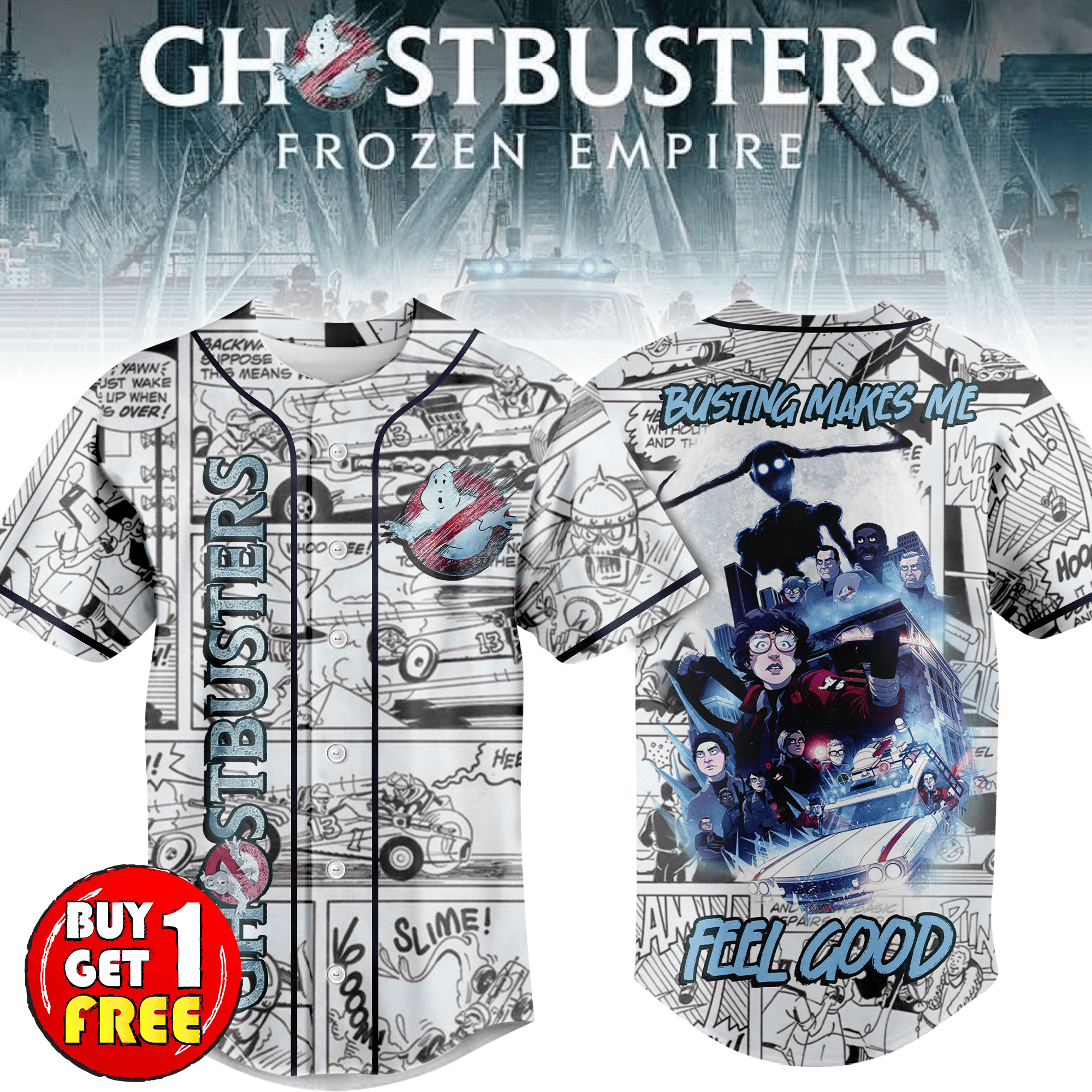 Ghostbusters Frozen Empire Baseball Jersey For Men Women And Kids Gift