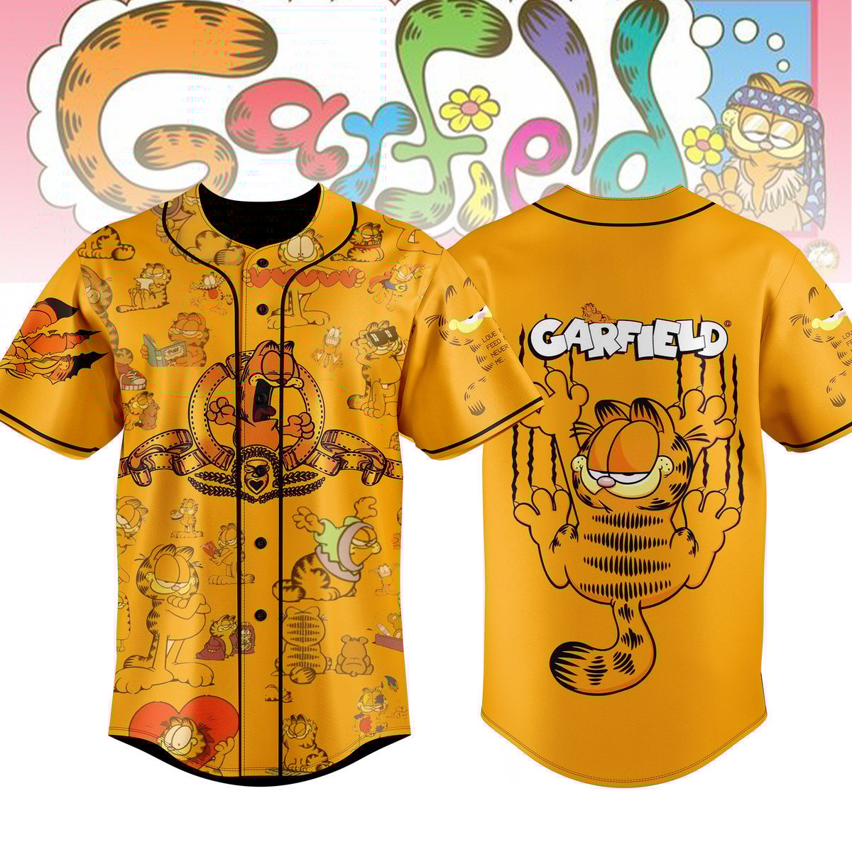 Garfield Baseball Jersey For Men Women And Kids Gift