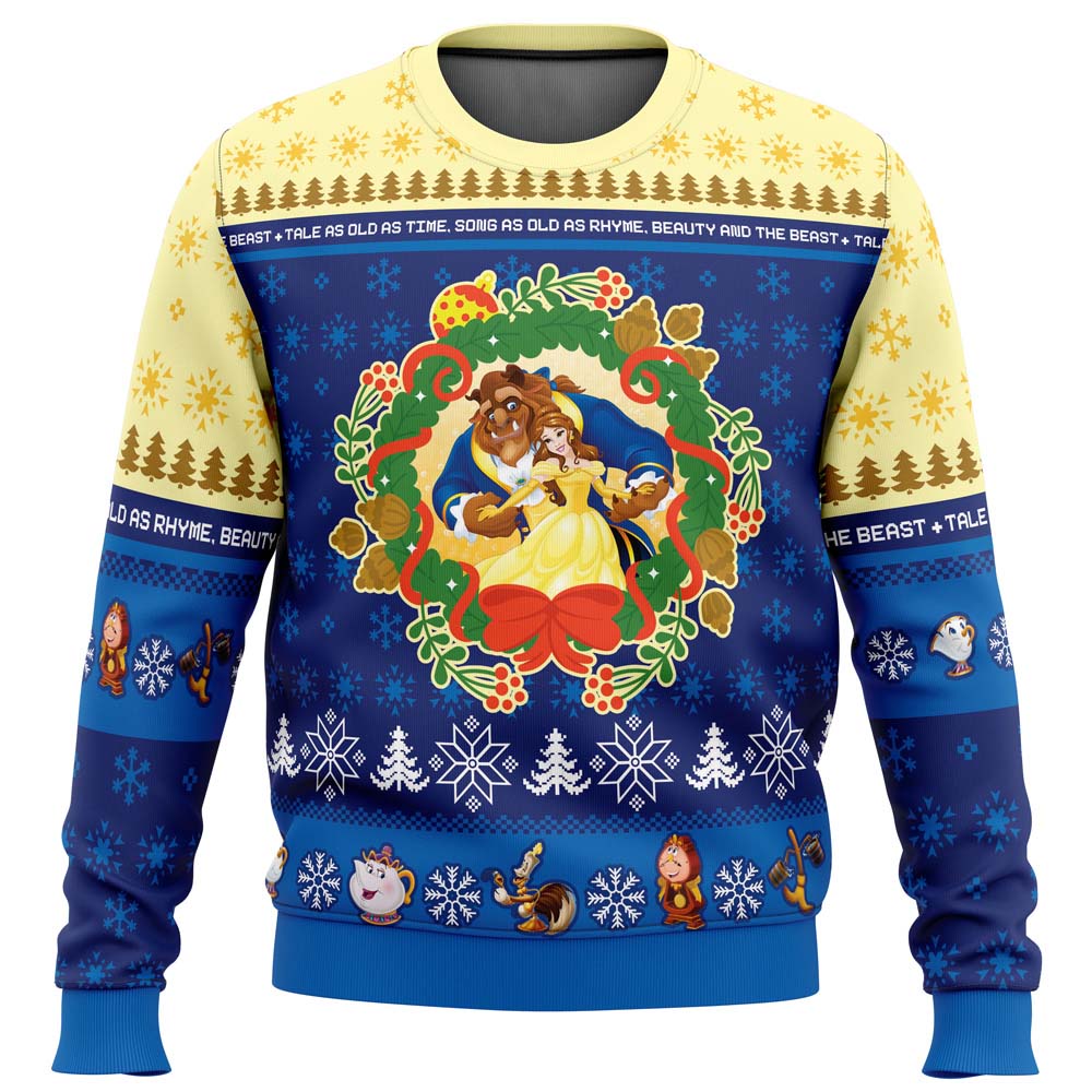 Get Festive with Disney s Christmas Beauty and the Beast Ugly Sweater