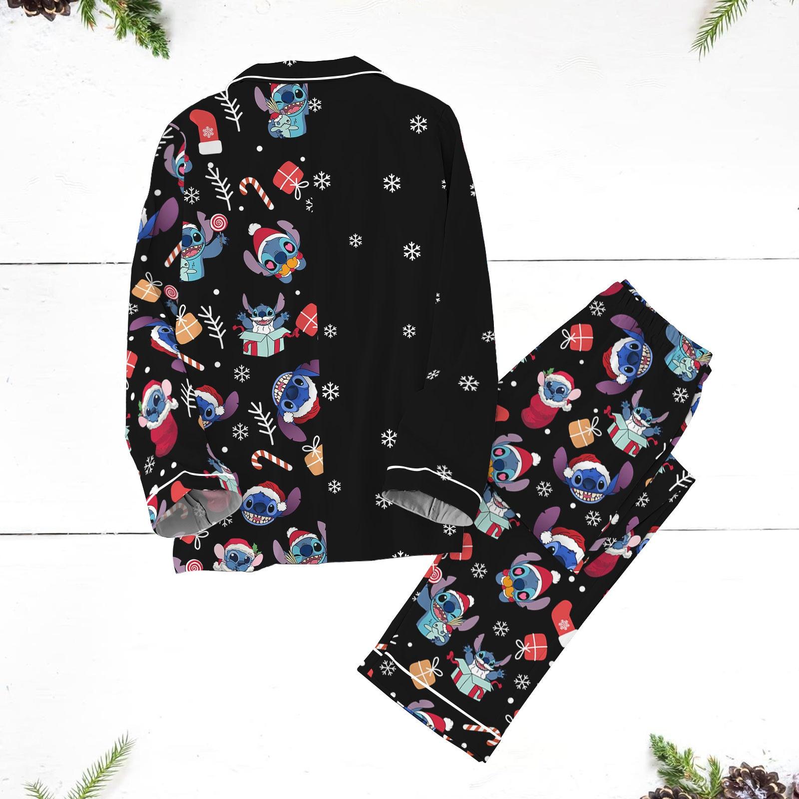 Stitch Santa Christmas Pajamas Disney Xmas Lilo and Stitch Disneyland PJs Magic Kingdom Gift