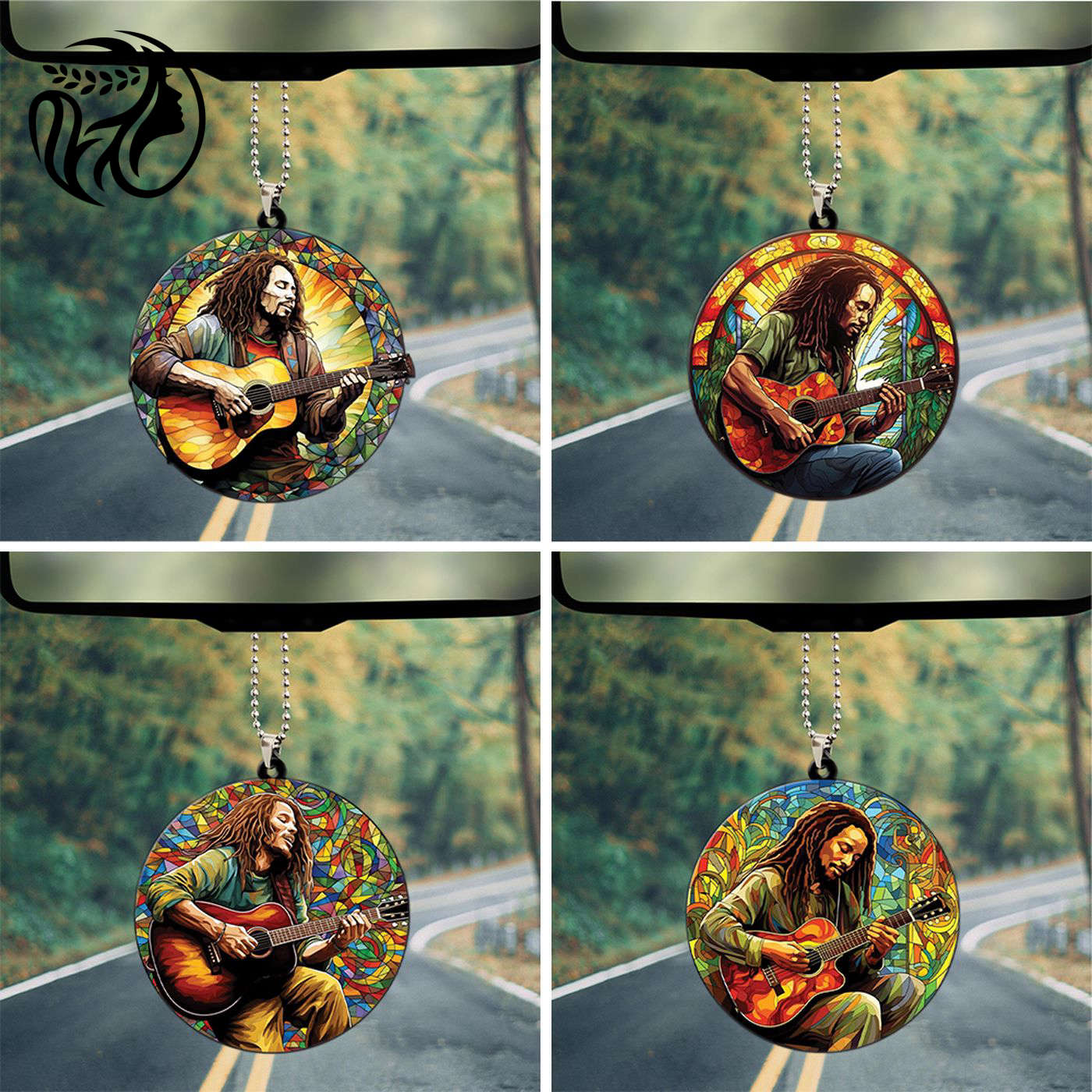 4PCS Bob Marley Custom Shape 2-sided Acrylic Ornament Gift
