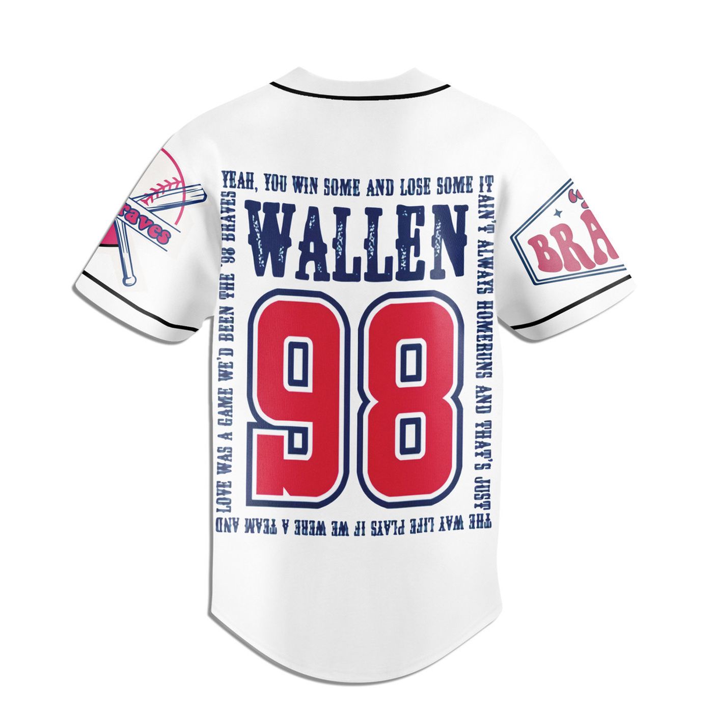 Gift Braves Morgan Wallen Baseball Jersey For Men Women And Kids Gift