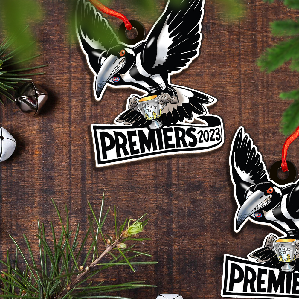2023 AFL Premiers Collingwood FC Clear 1-Sided Acrylic Ornament.1