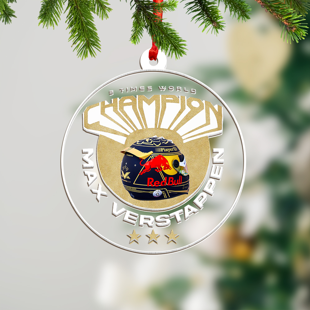 Red Bull Racing F1 Clear 1-Sided Acrylic Ornament.3