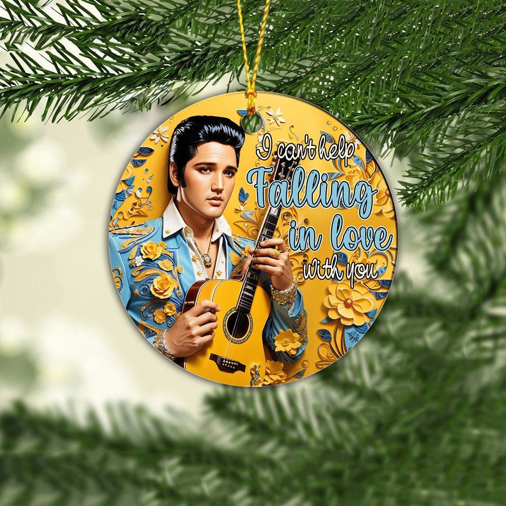 Elvis Presley 2-Side Printed Acrylic Ornament.1