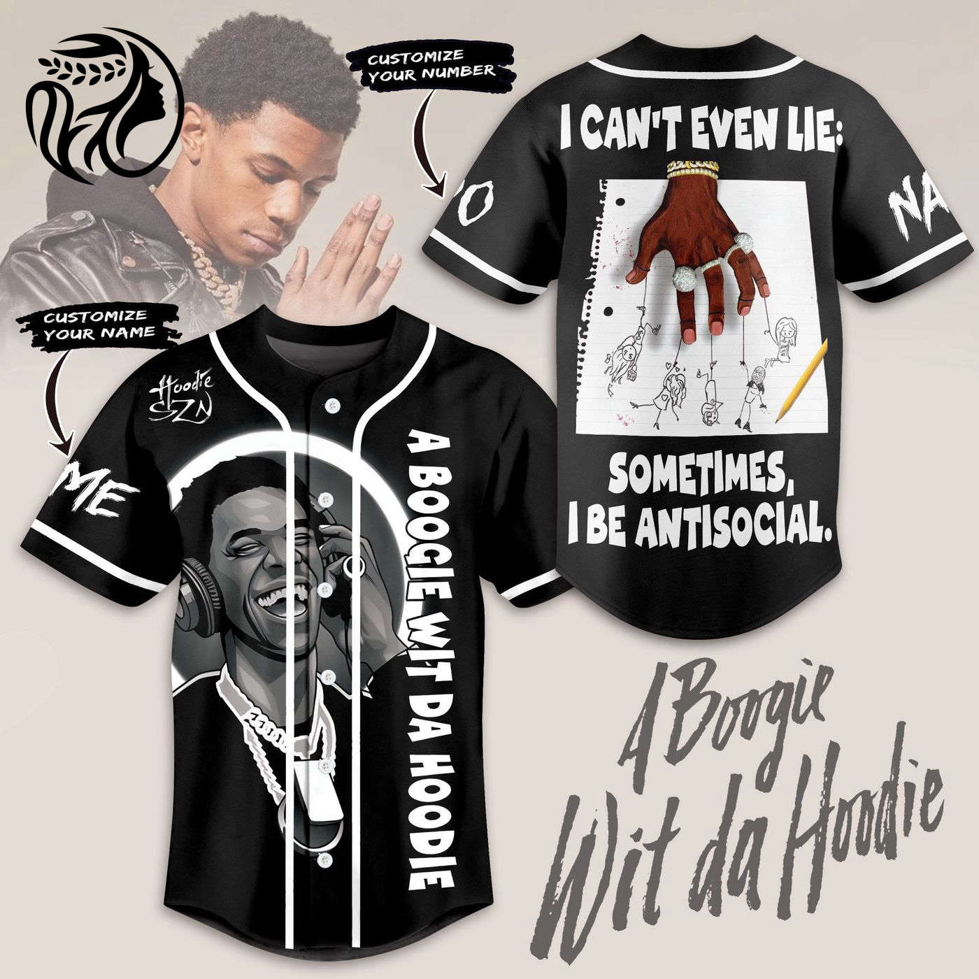 A Boogie Wit da Hoodie Baseball Jersey For Men Women And Kids Gift