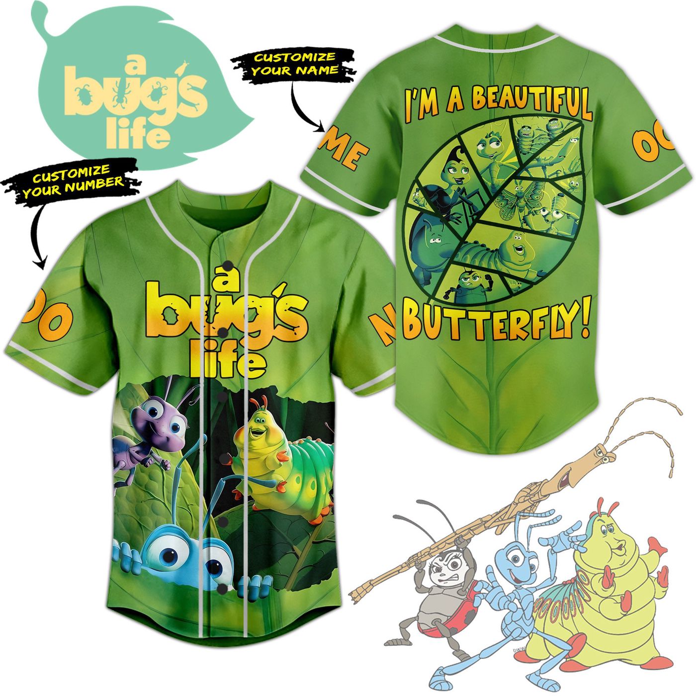 A Bug Life Baseball Jersey For Men Women And Kids Gift