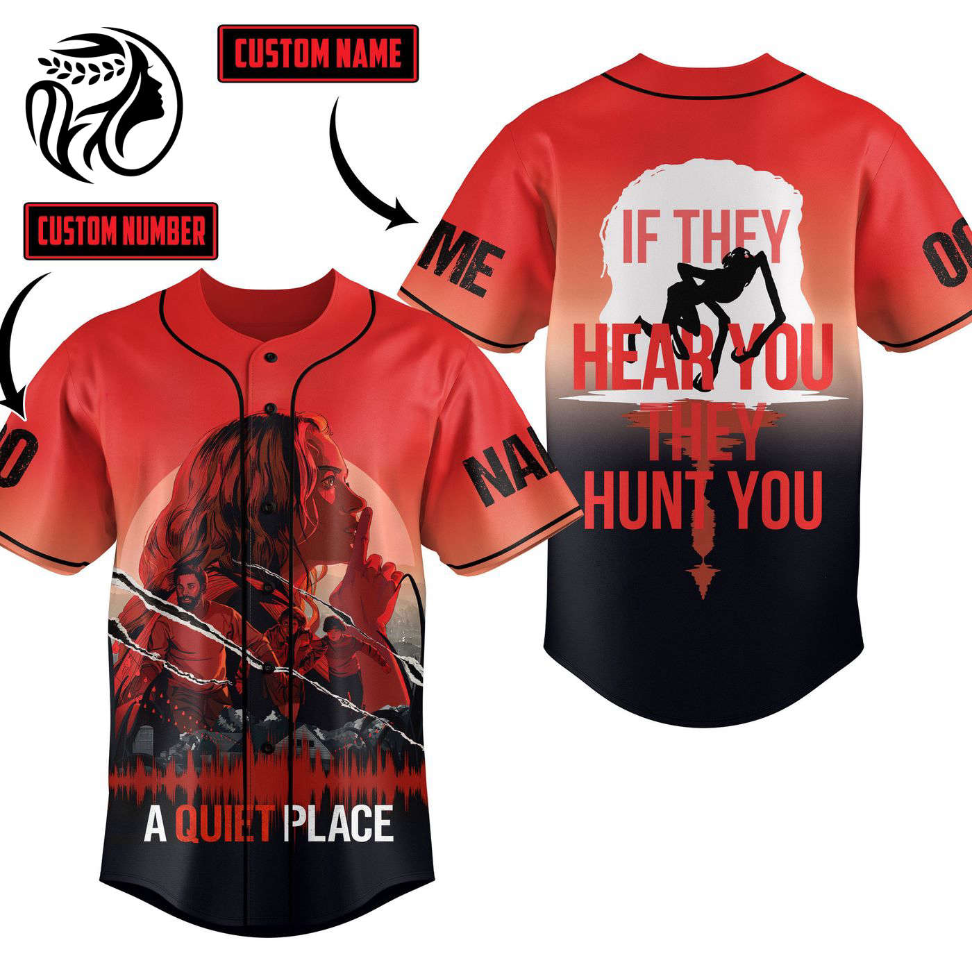 A Quiet Place Baseball Jersey For Men Women And Kids Gift