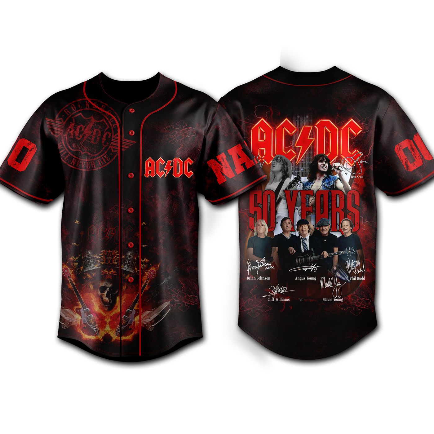 ACDC Baseball Jersey For Men Women And Kids Gift