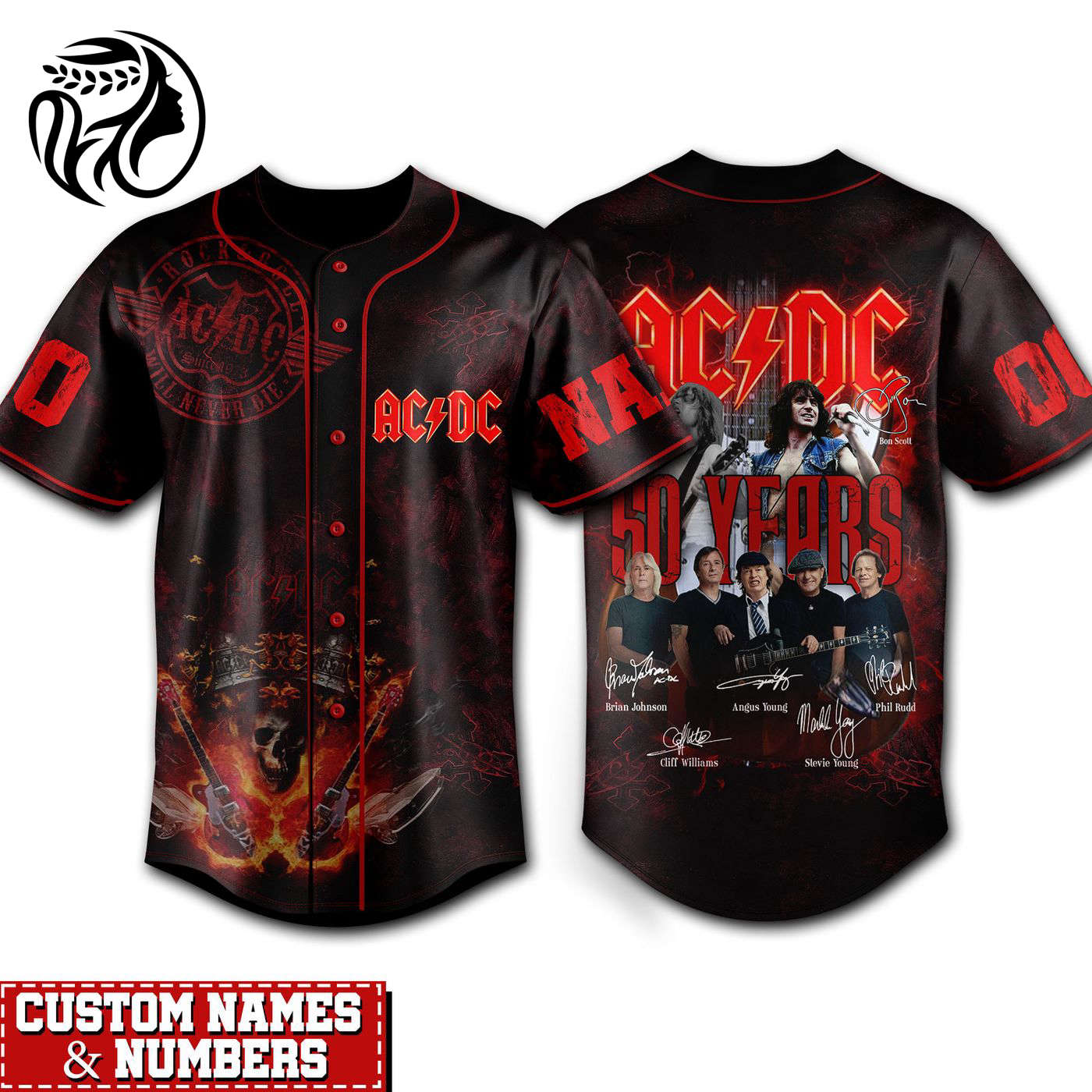 ACDC Baseball Jersey For Men Women And Kids Gift